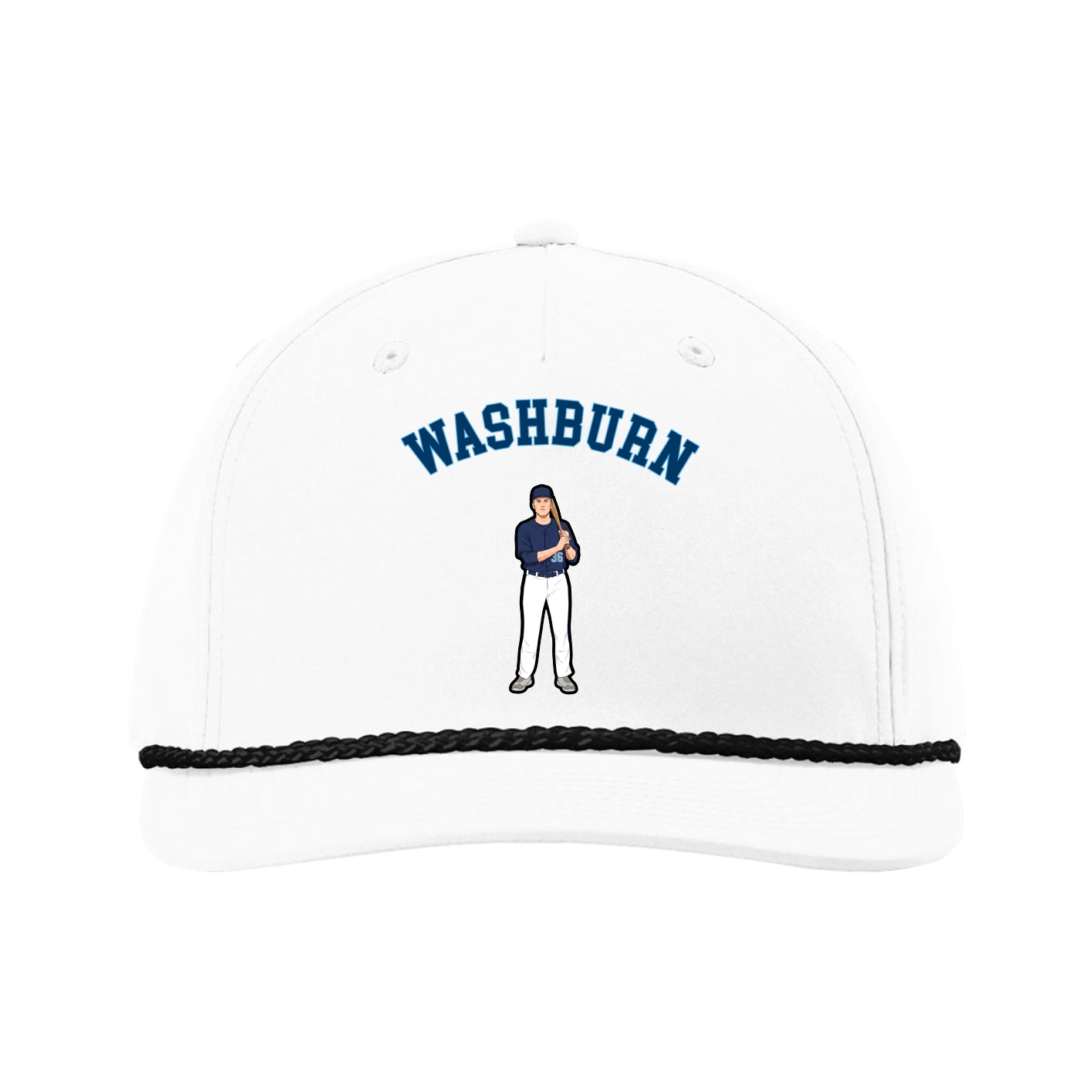 Five-Panel Classic Rope Cap — Shirsey Arch in White