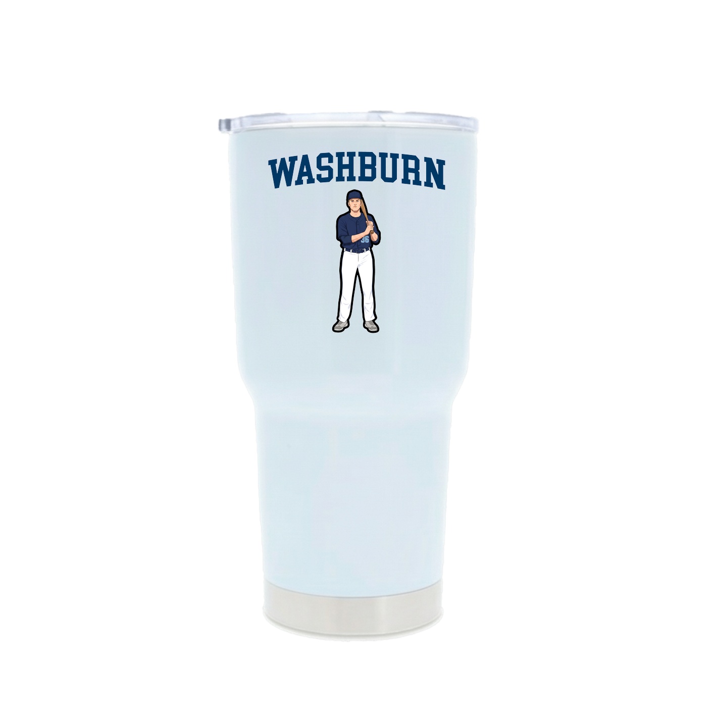 30oz Stainless Steel Tumbler — Shirsey in White