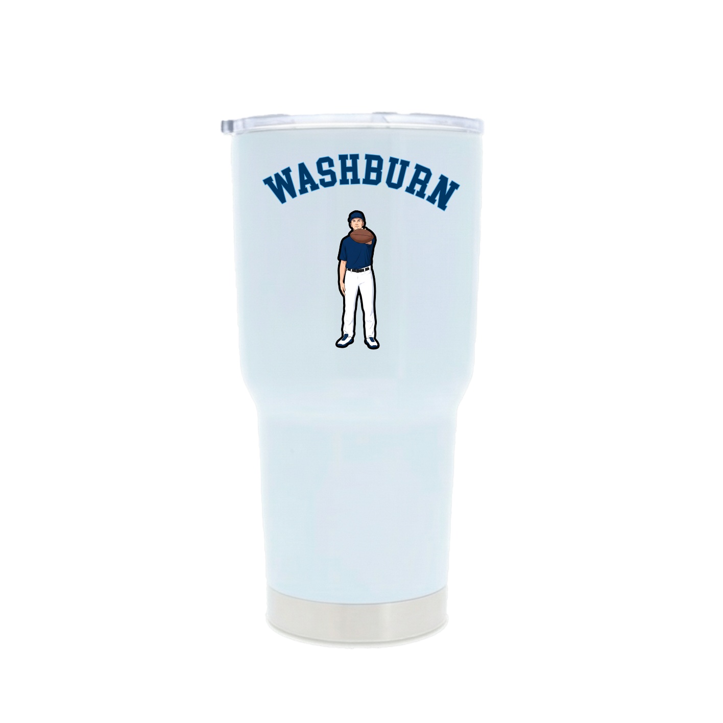 30oz Stainless Steel Tumbler — Shirsey Arch in White