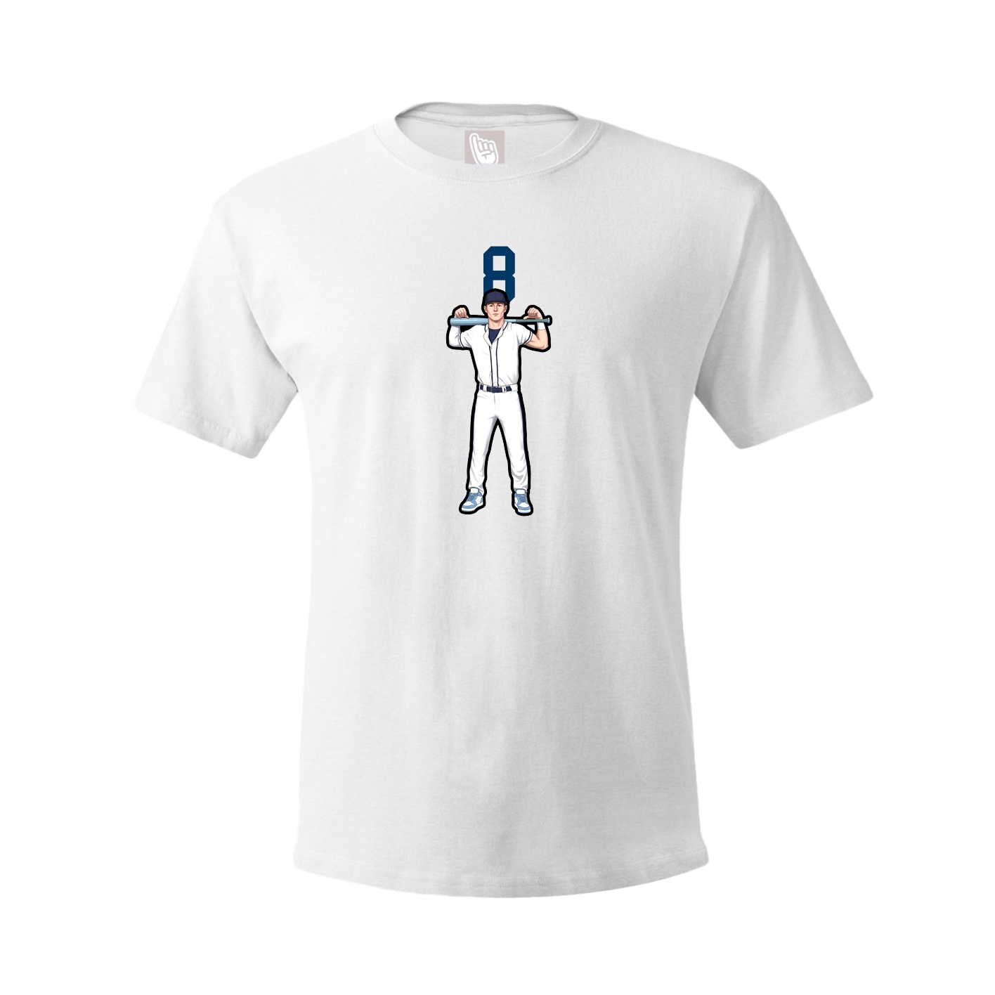 Youth Tee — Number Top in White