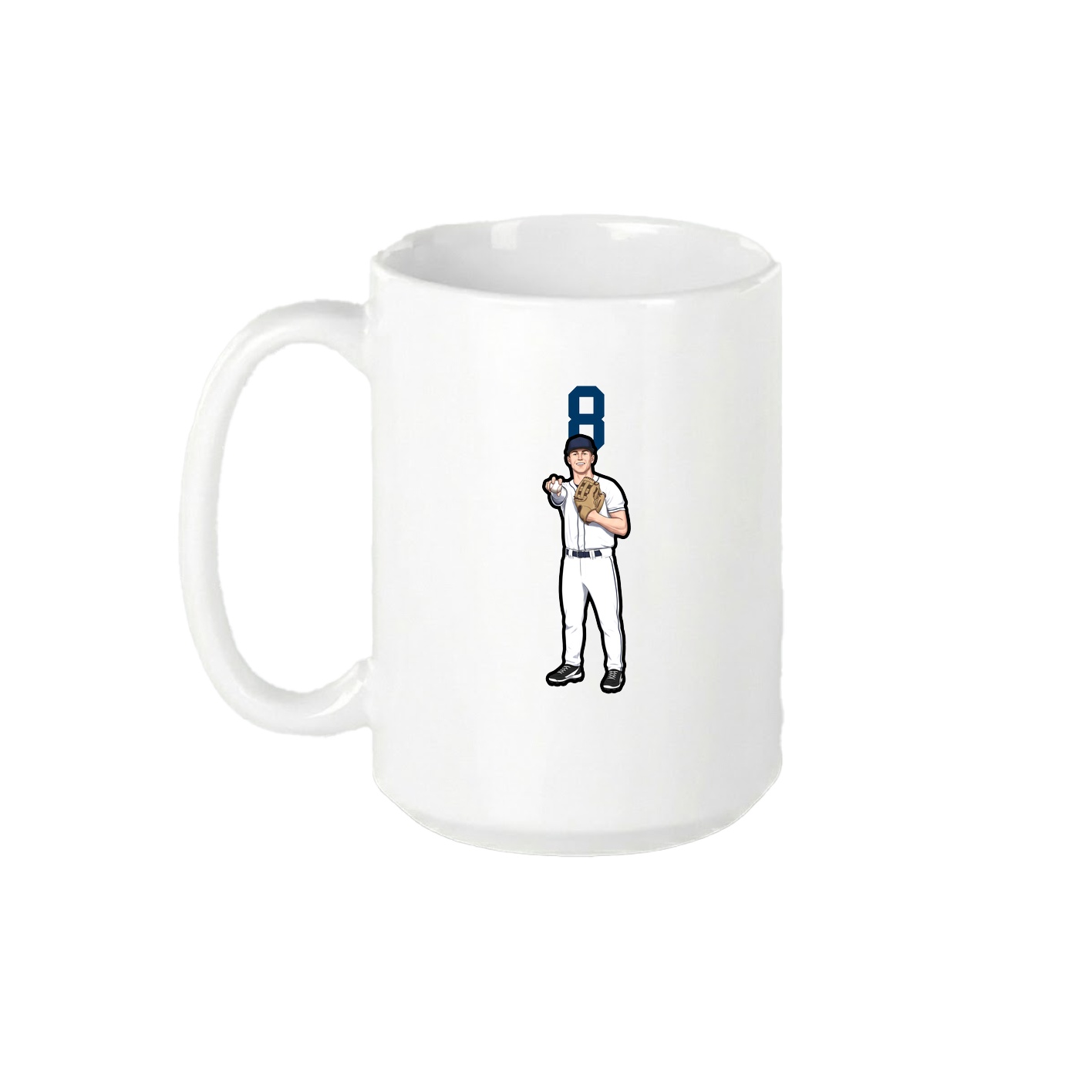 15oz Coffee Mug — Number Top in White