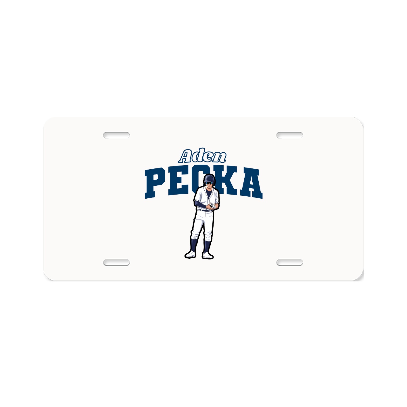 License Plate — Name Arch in Classic