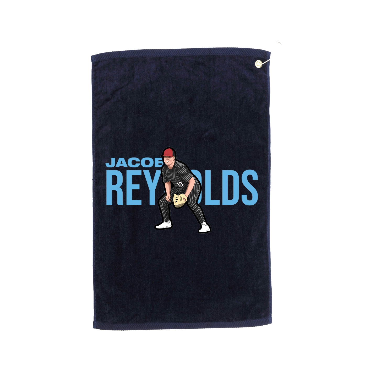 Golf Towel — Player Name in Navy