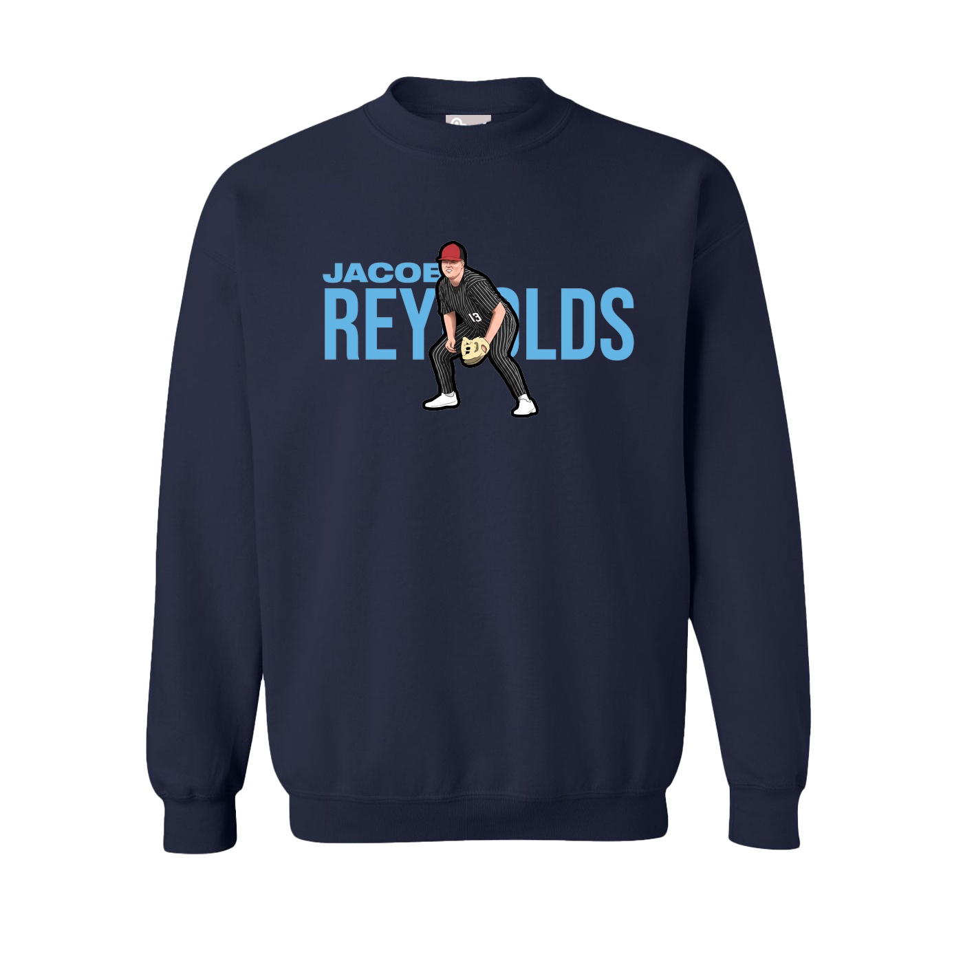 Fleece Crew — Player Name in Navy