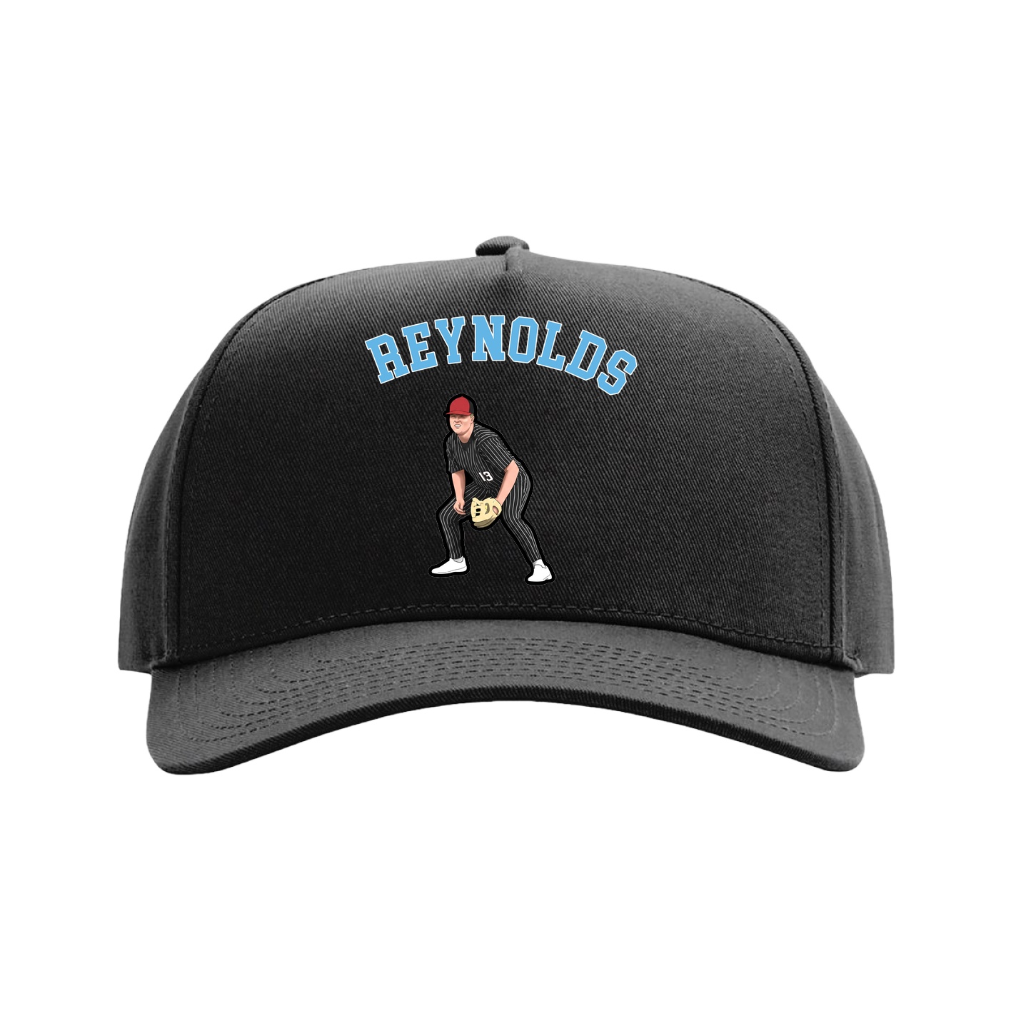Full Fabric Five-Panel Champ Cap — Shirsey Arch in Black