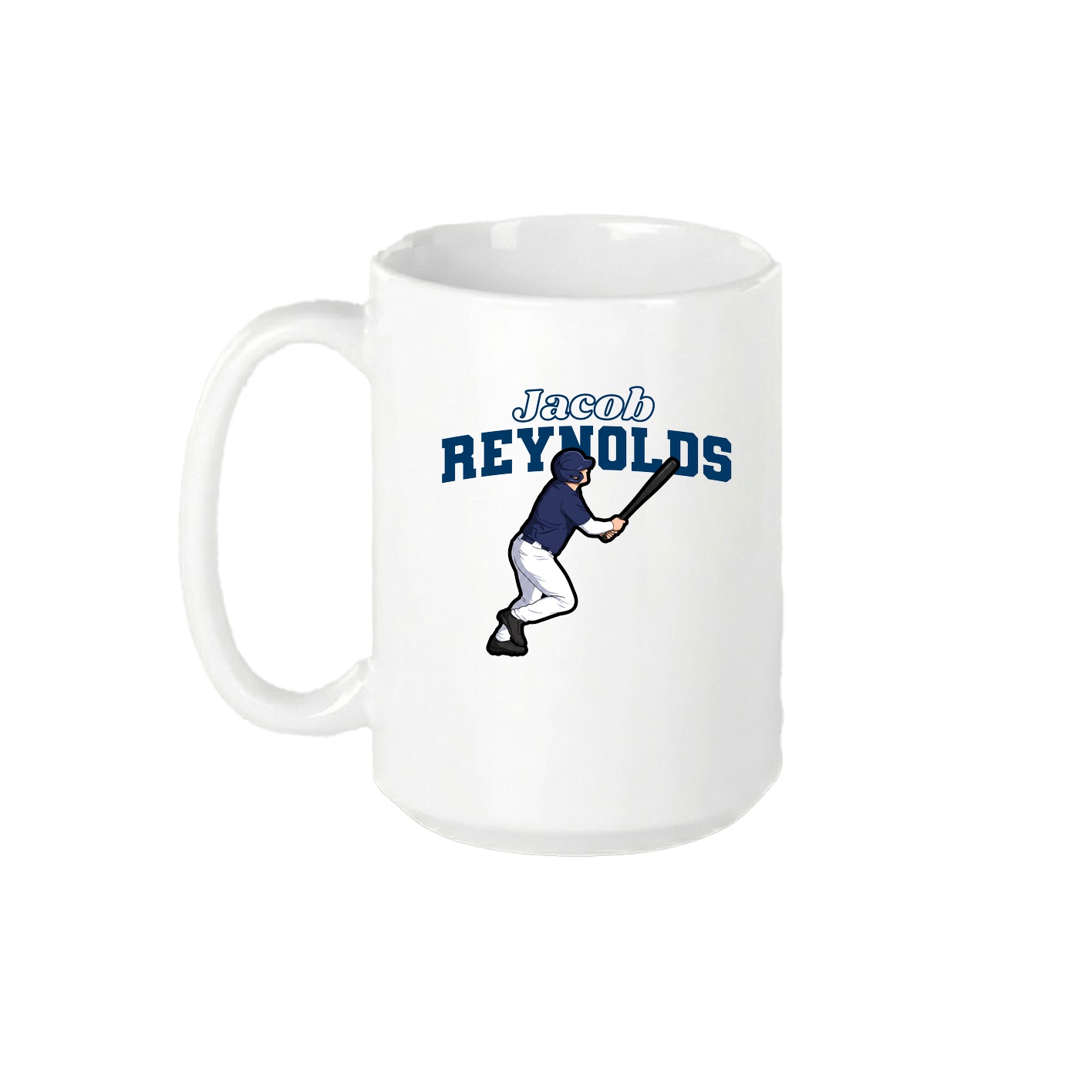 15oz Coffee Mug — Name Arch in White