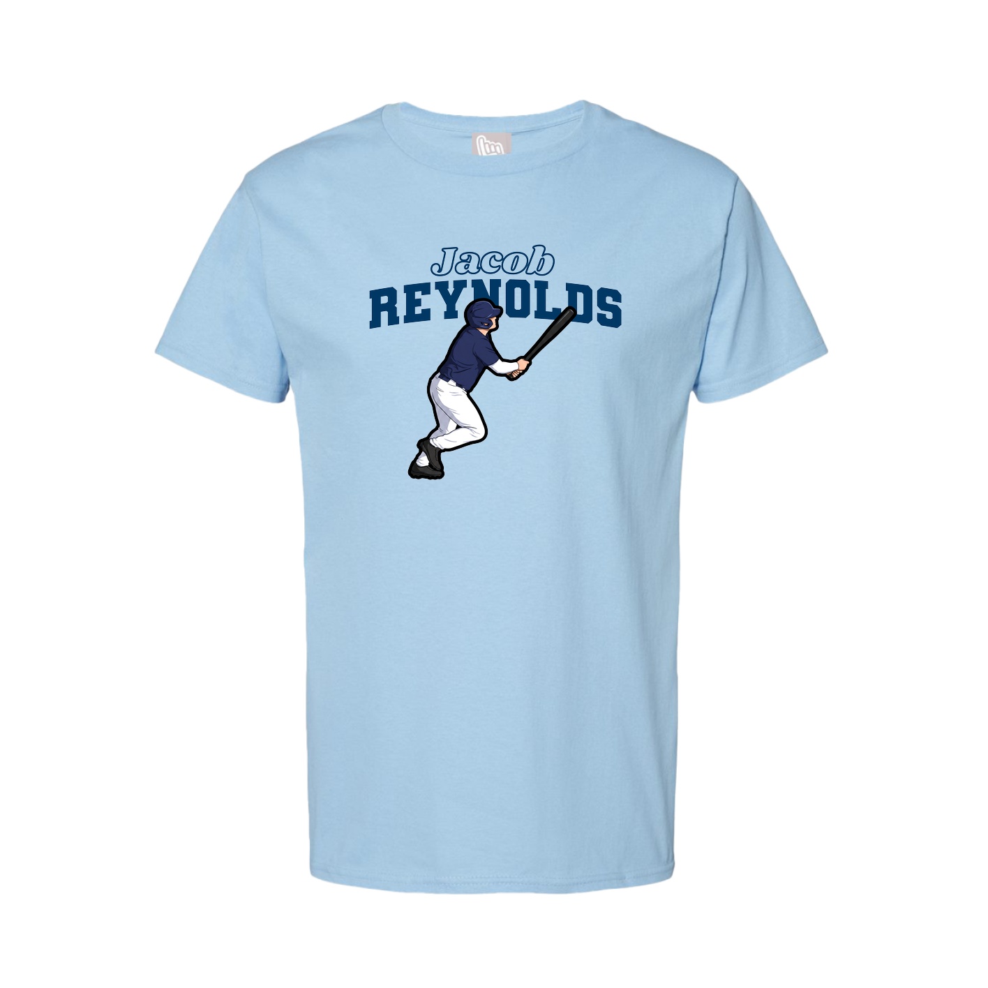 Tee — Name Arch in Light Blue