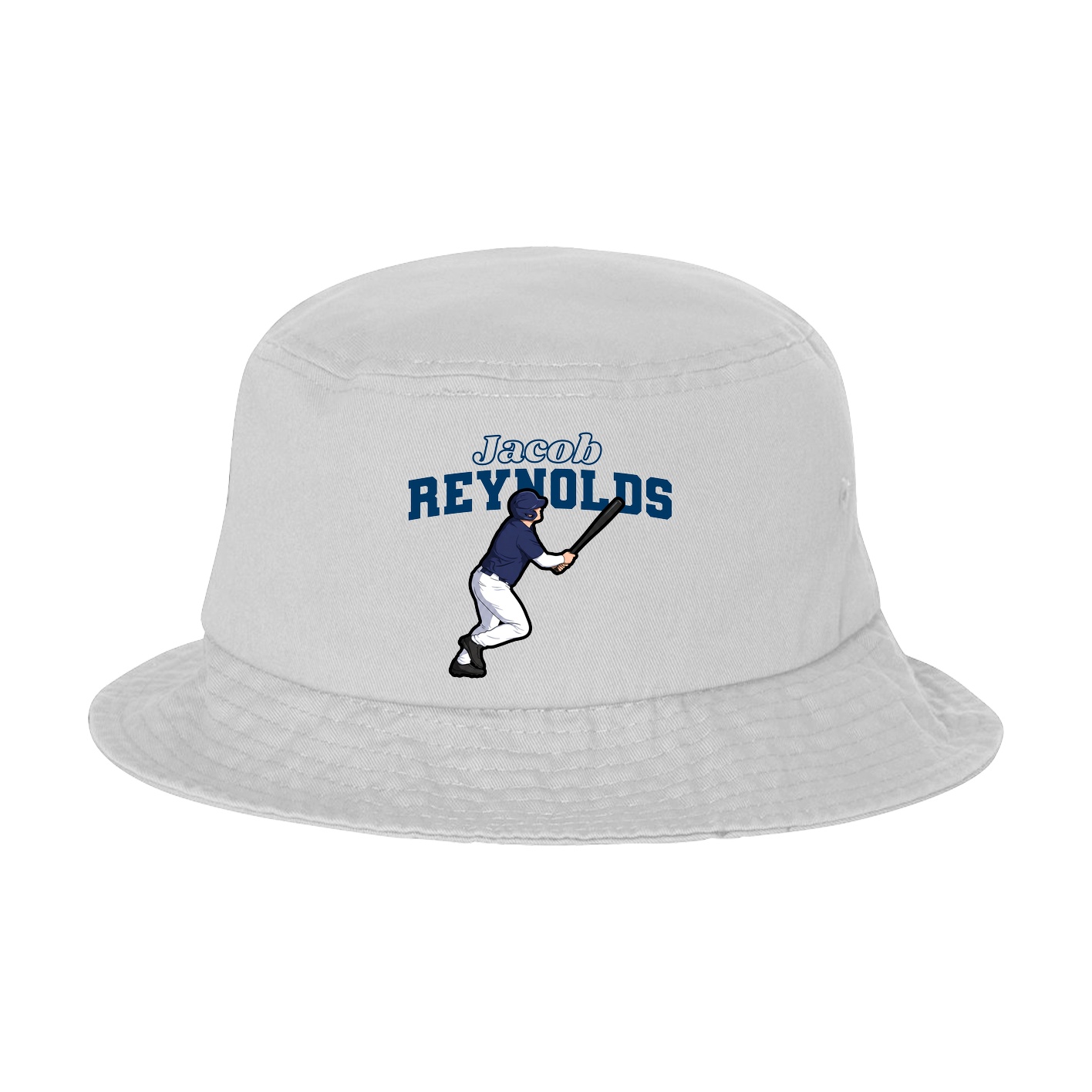 Bucket Cap — Name Arch in White