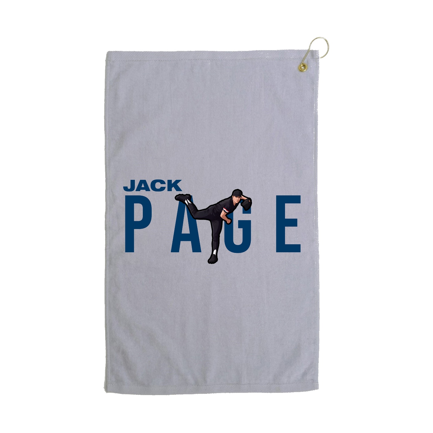 Golf Towel — Player Name in Grey