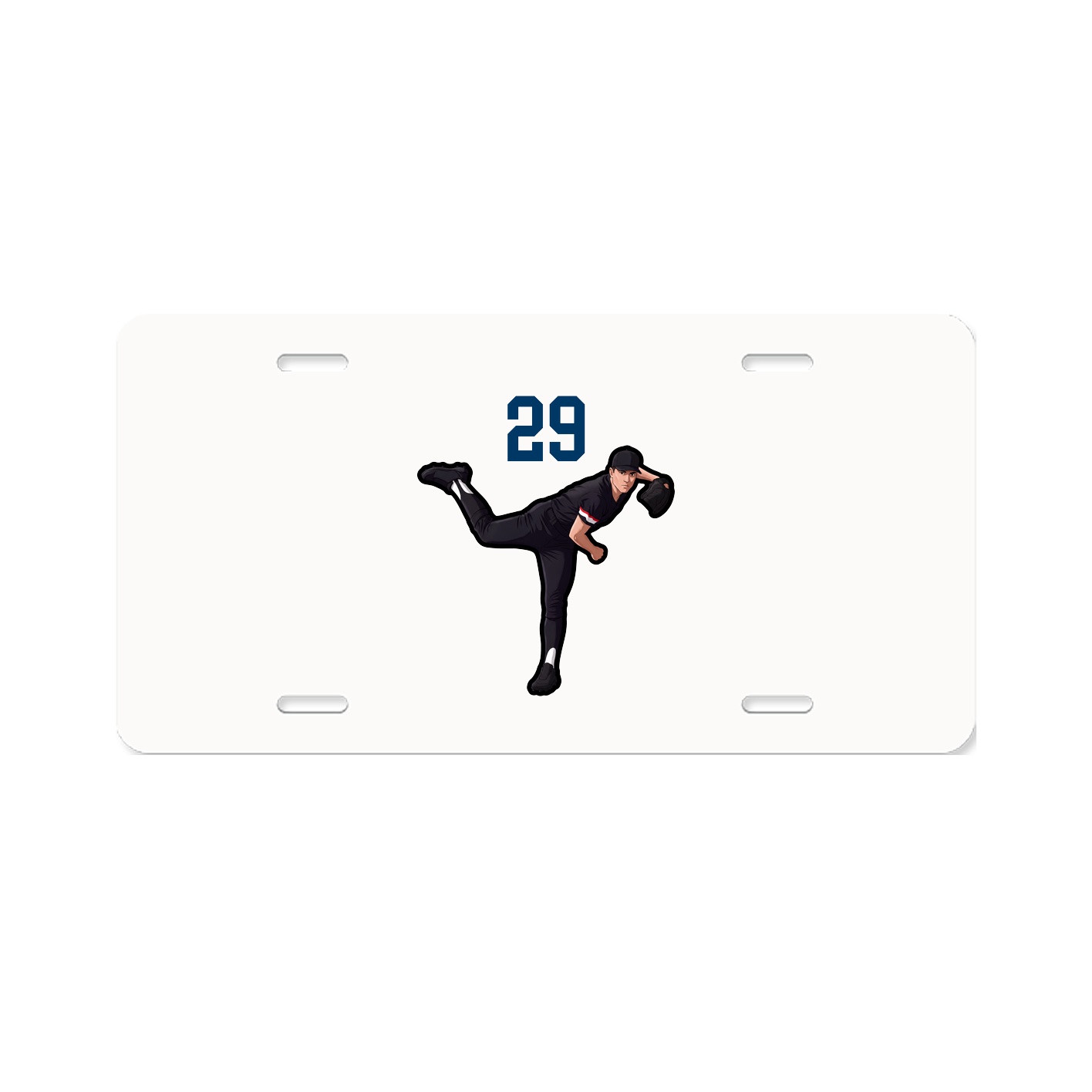 License Plate — Number Top in Classic