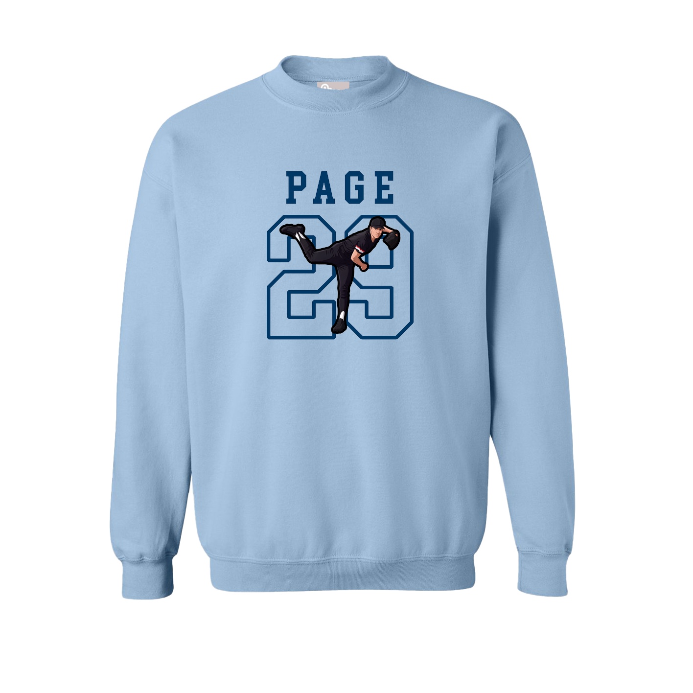 Fleece Crew — Shirsey in Light Blue