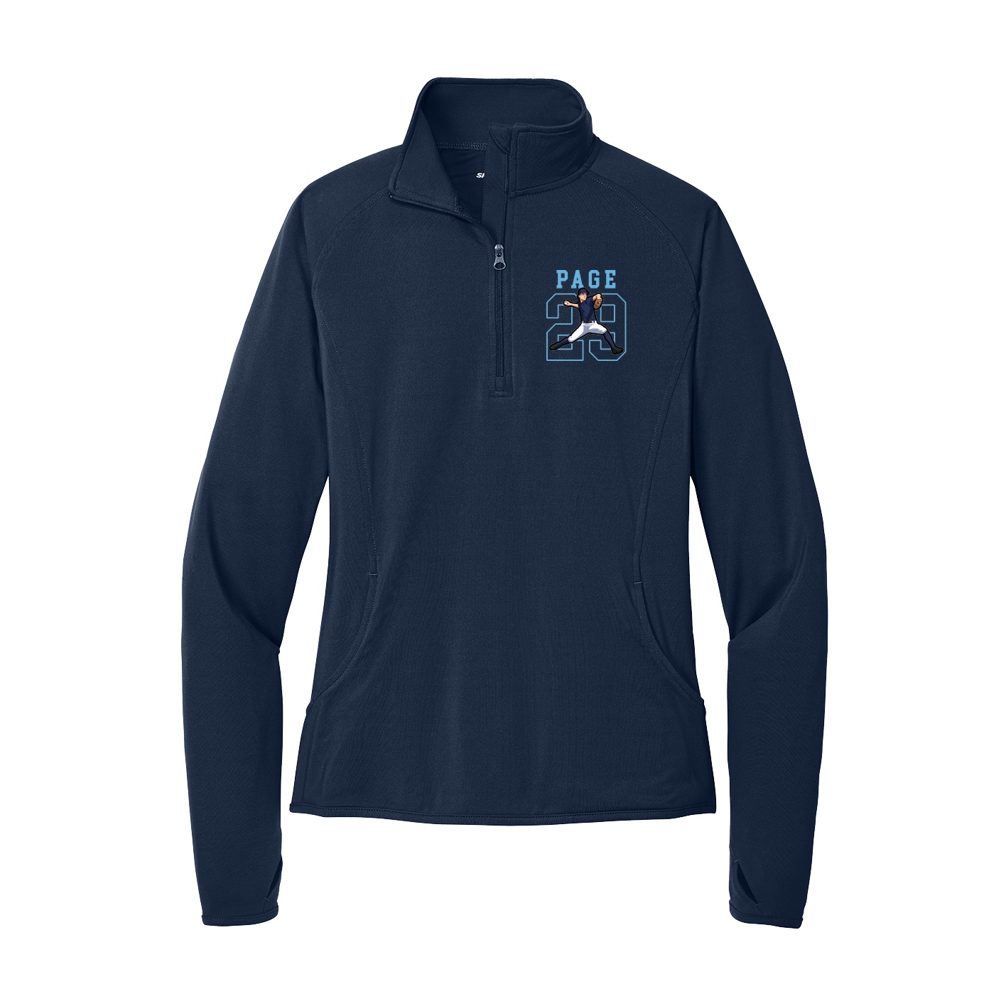 Women's Q-Zip Pullover — Shirsey in Navy