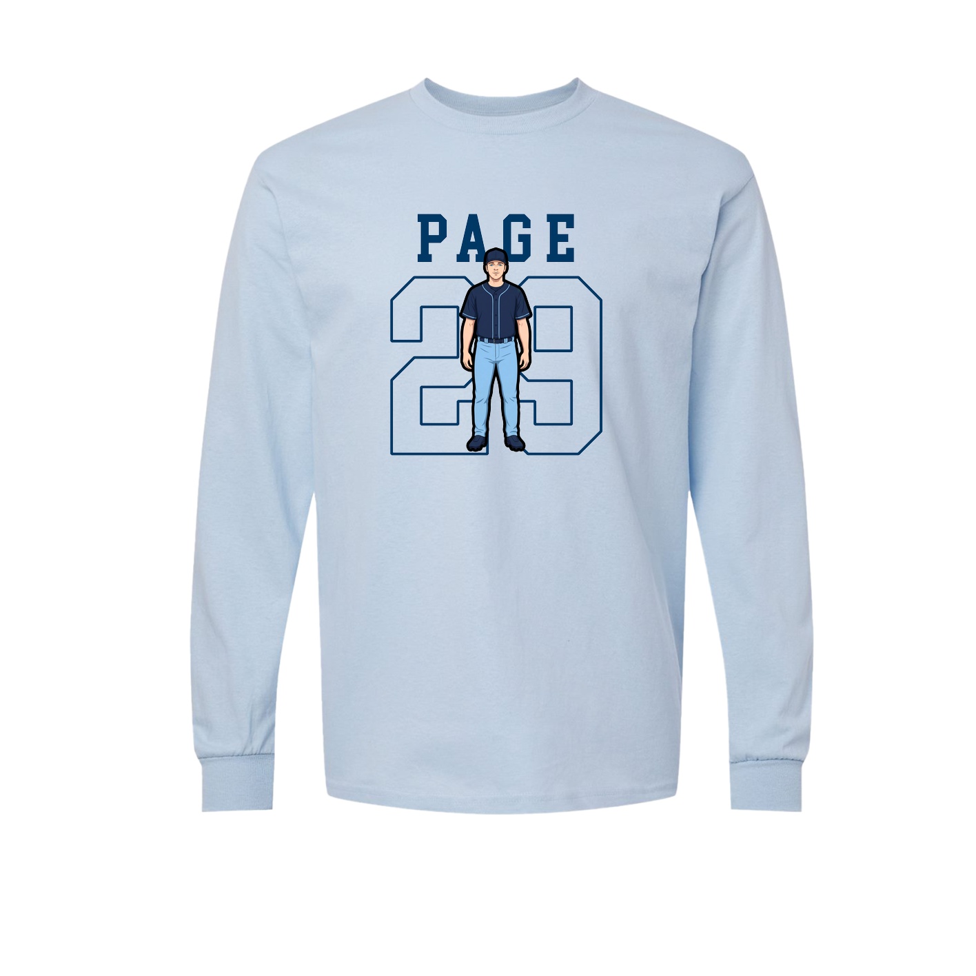 Long Sleeve Tee — Shirsey in Light Blue