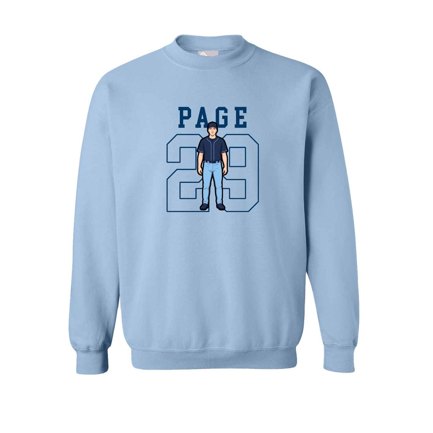 Fleece Crew — Shirsey in Light Blue