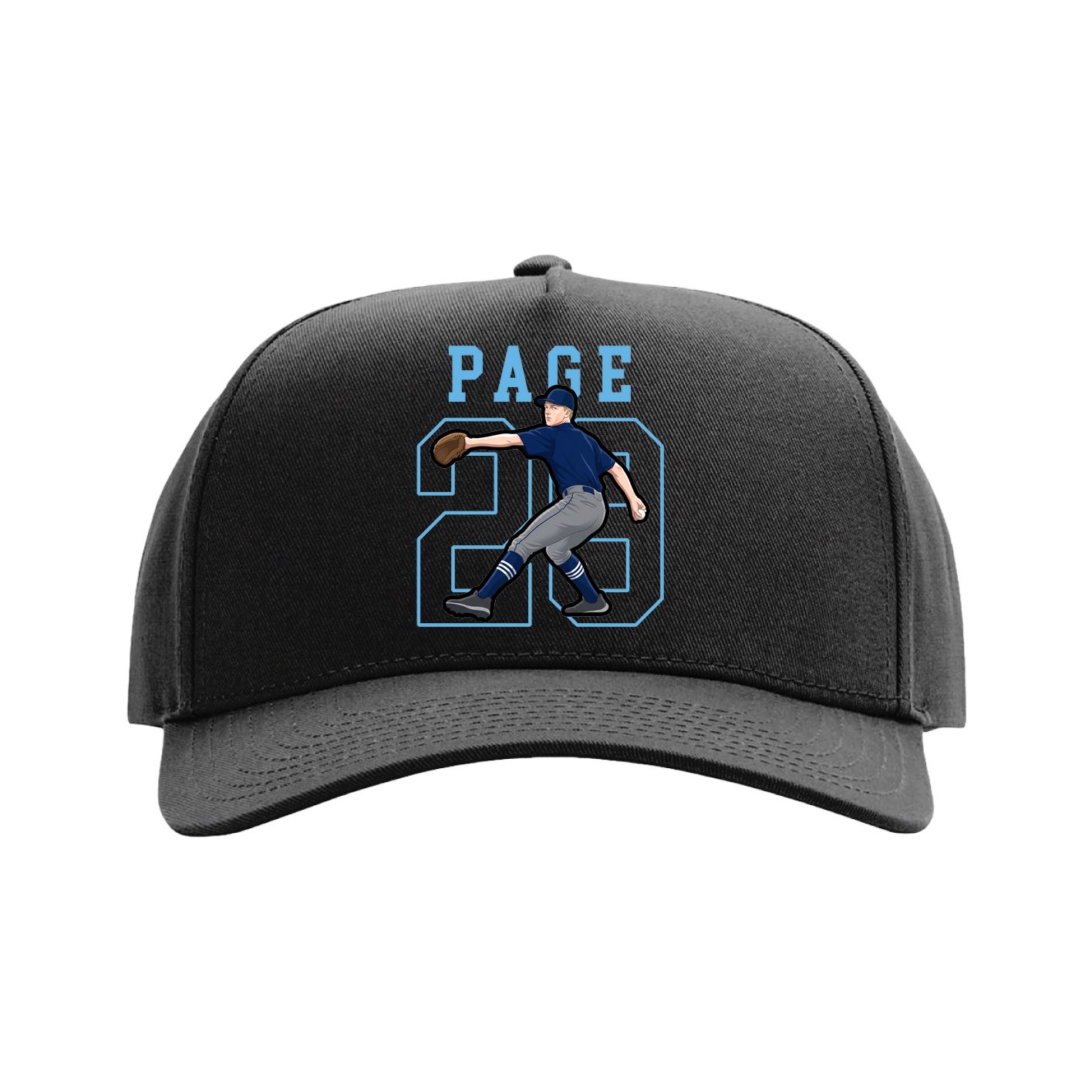 Full Fabric Five-Panel Champ Cap — Shirsey in Black