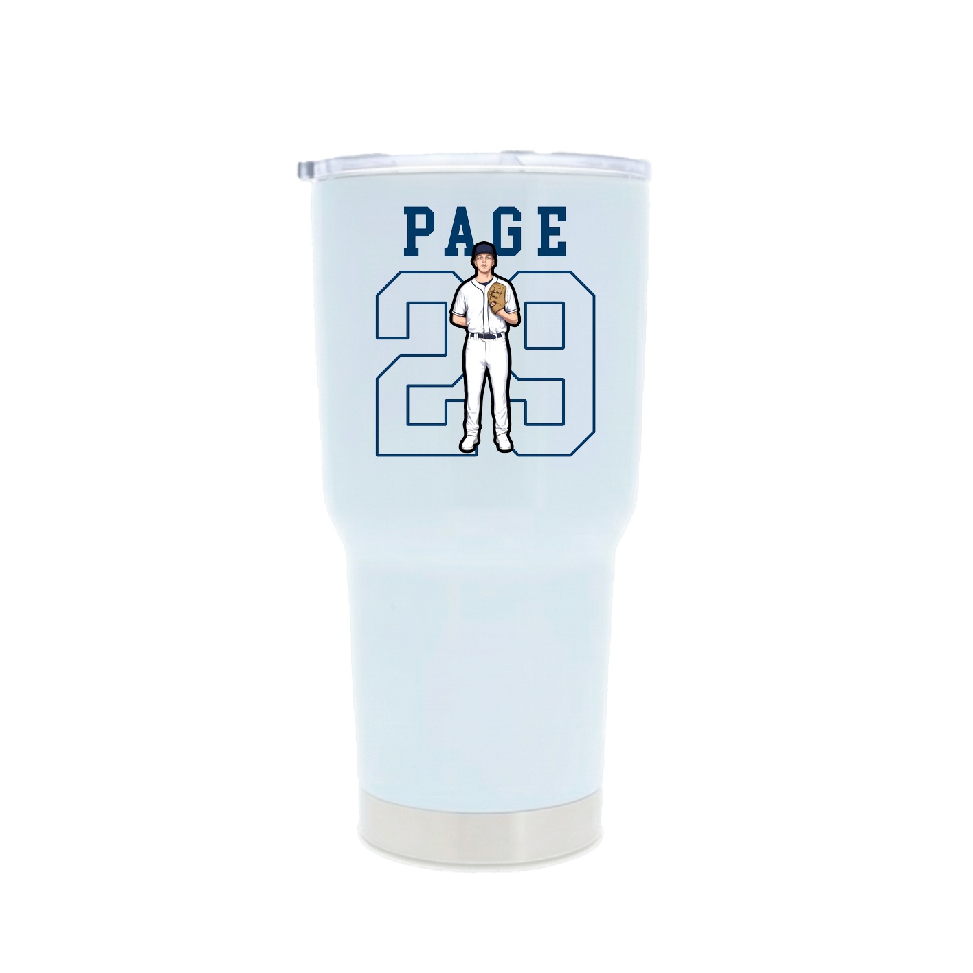 30oz Stainless Steel Tumbler — Shirsey in White