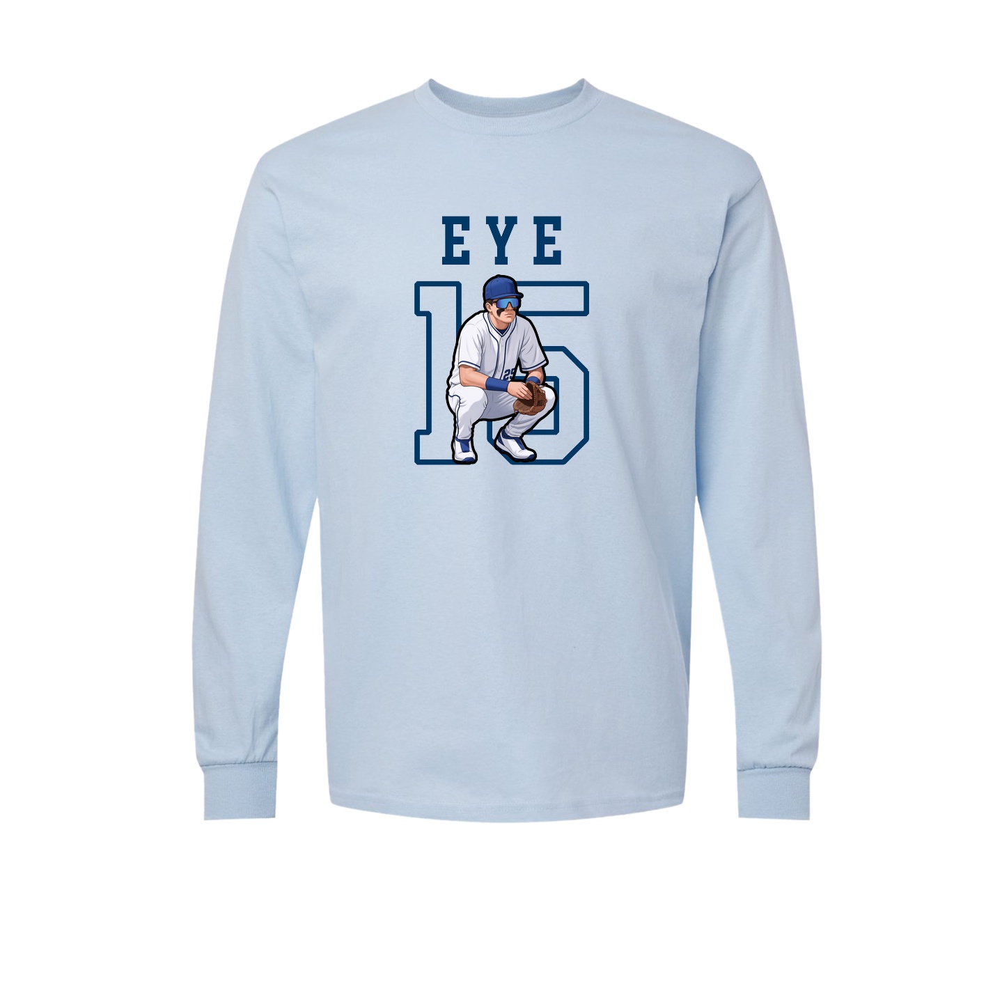 Long Sleeve Tee — Shirsey in Light Blue