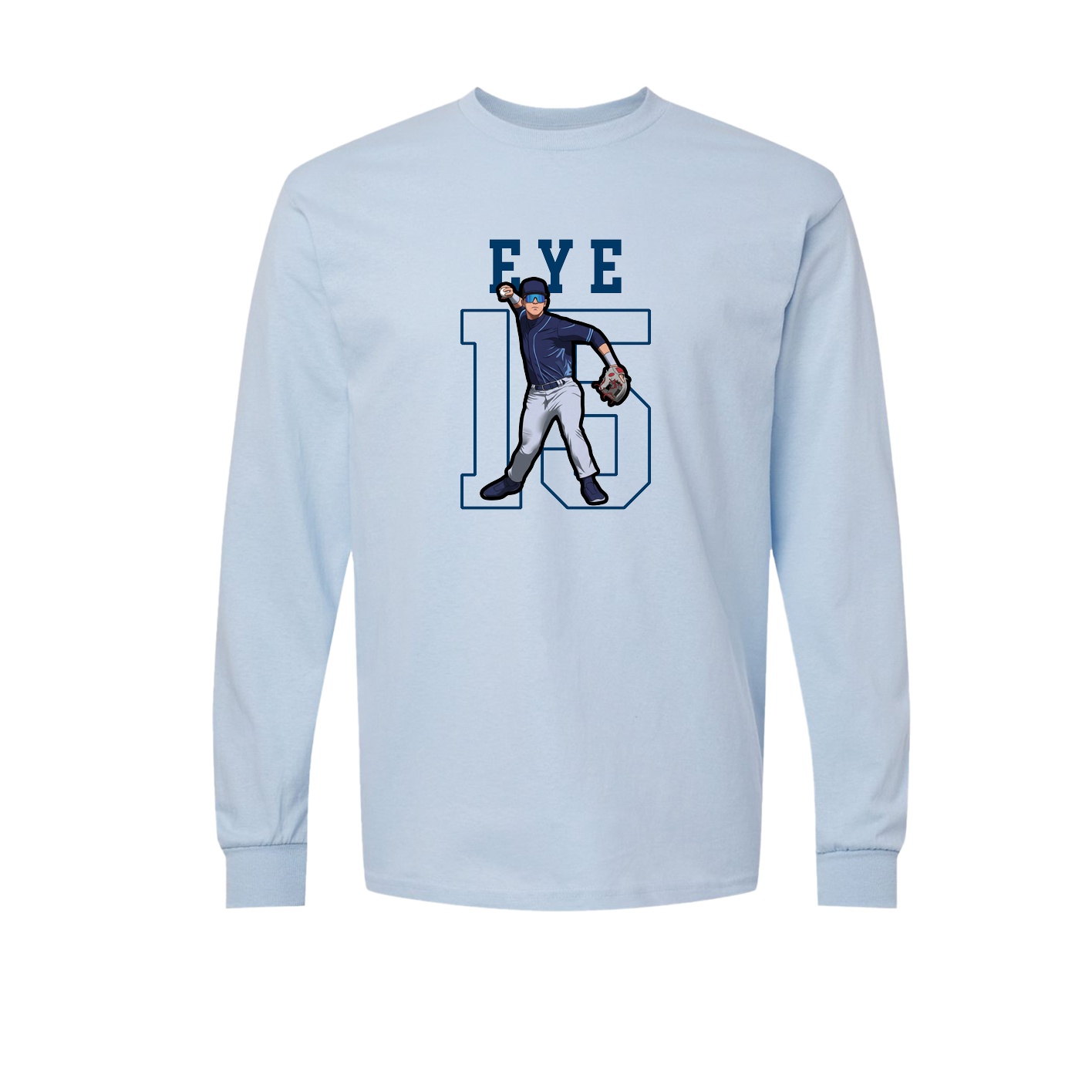Long Sleeve Tee — Shirsey in Light Blue