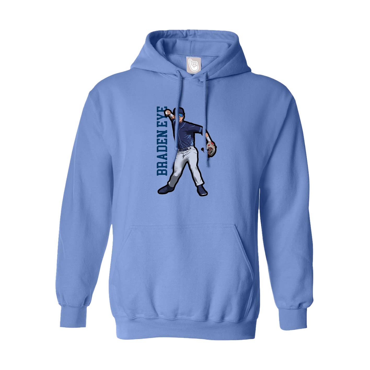Youth Hoodie — Classic in Powder Blue
