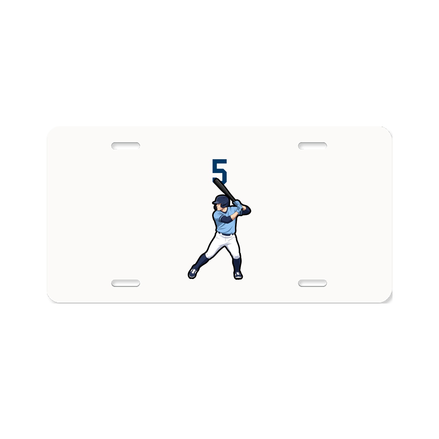 License Plate — Number Top in Classic