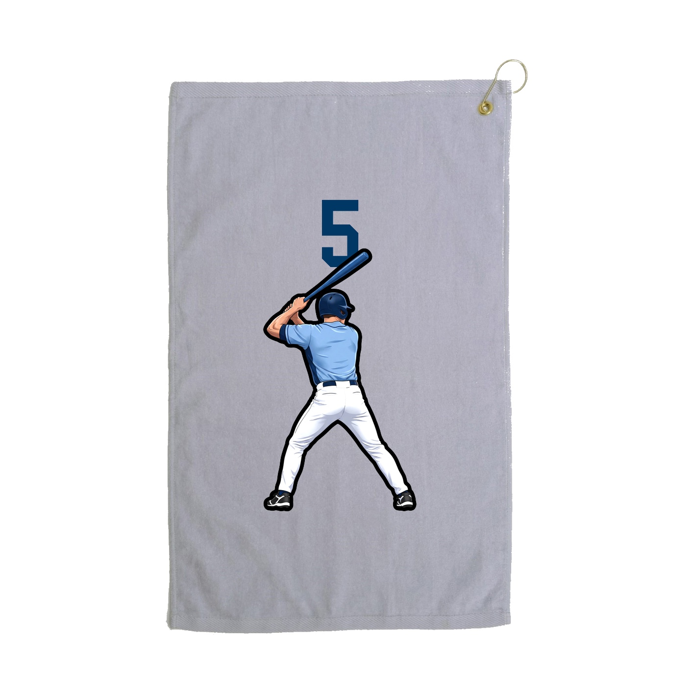 Golf Towel — Number Top in Grey