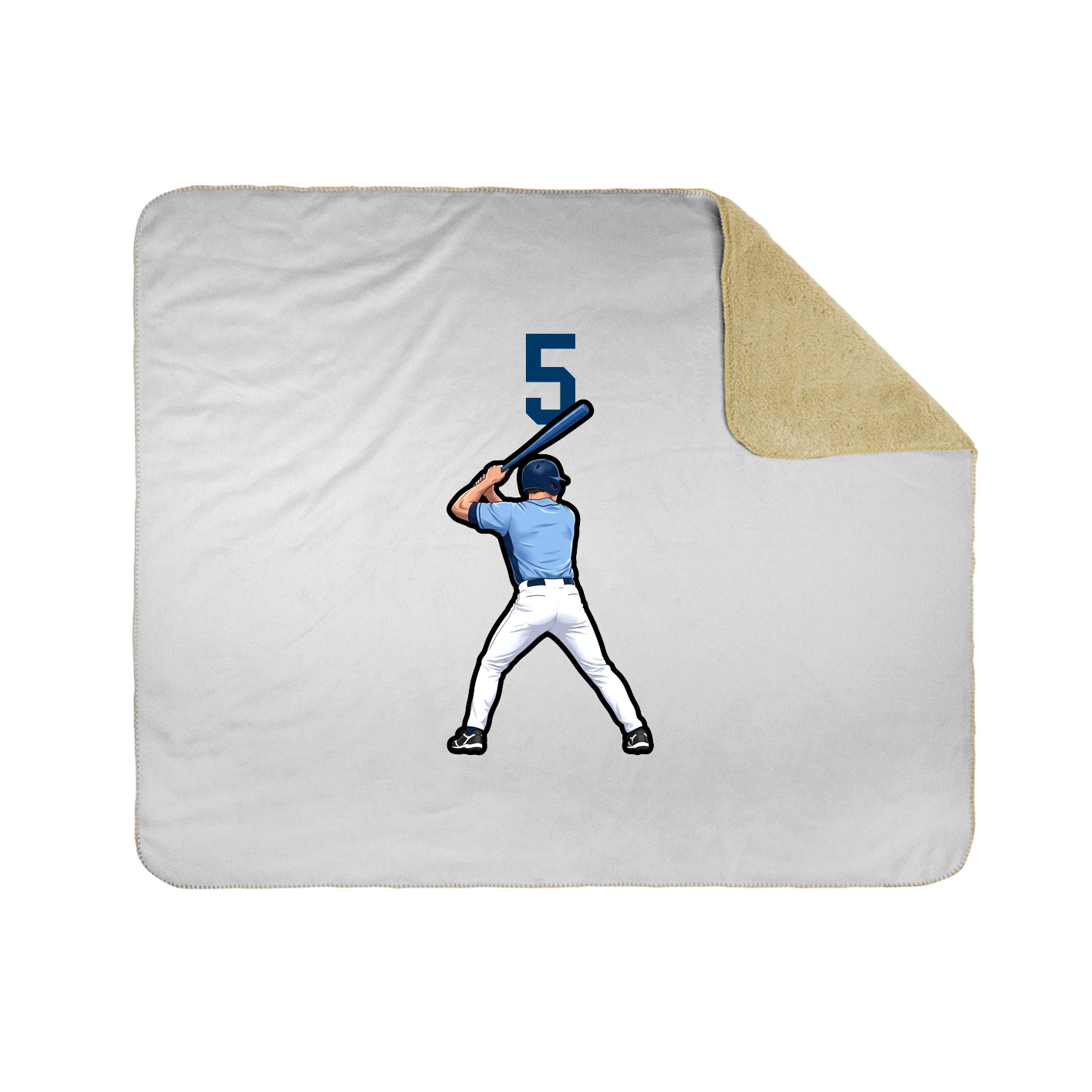 Throw Blanket — Number Top in White