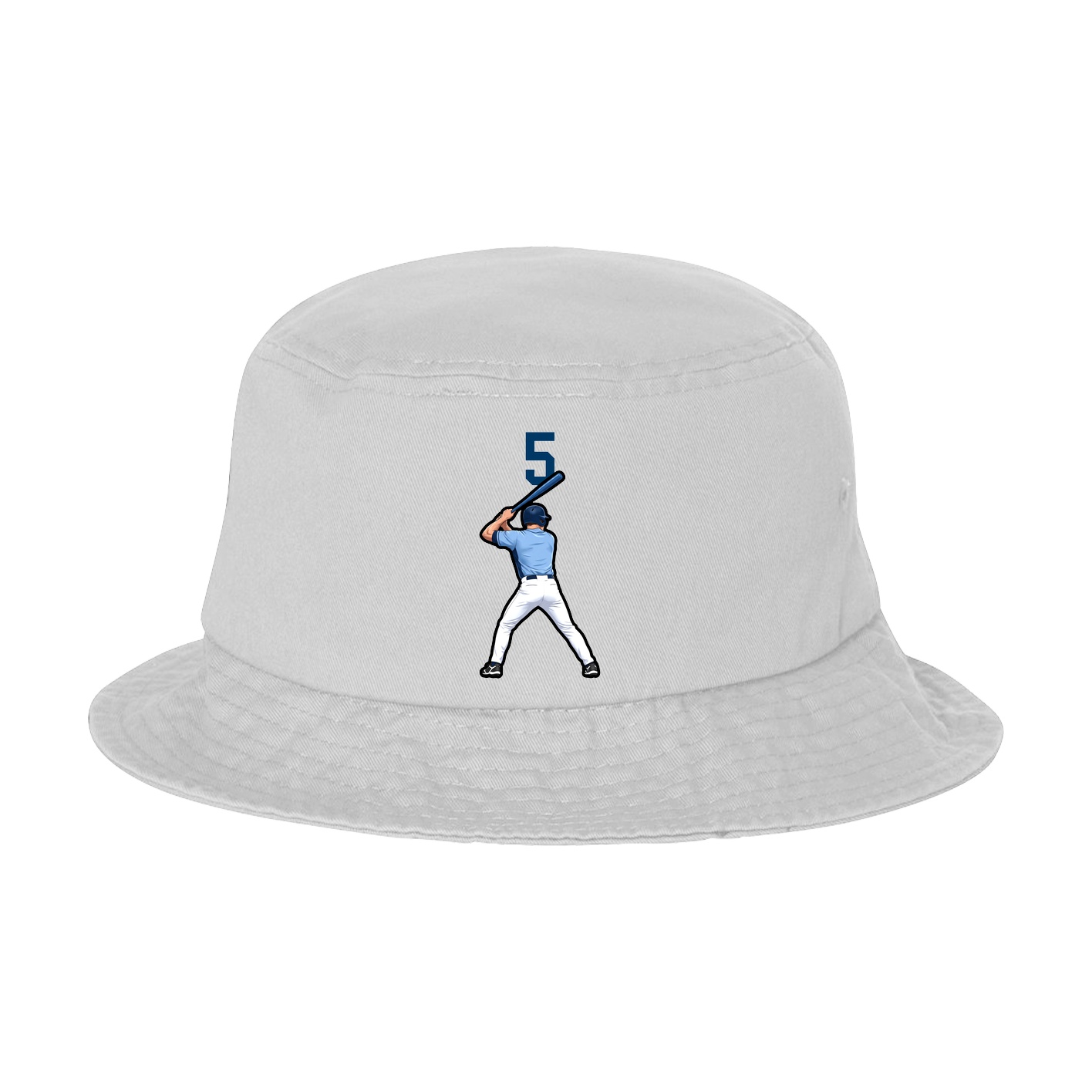 Bucket Cap — Number Top in White
