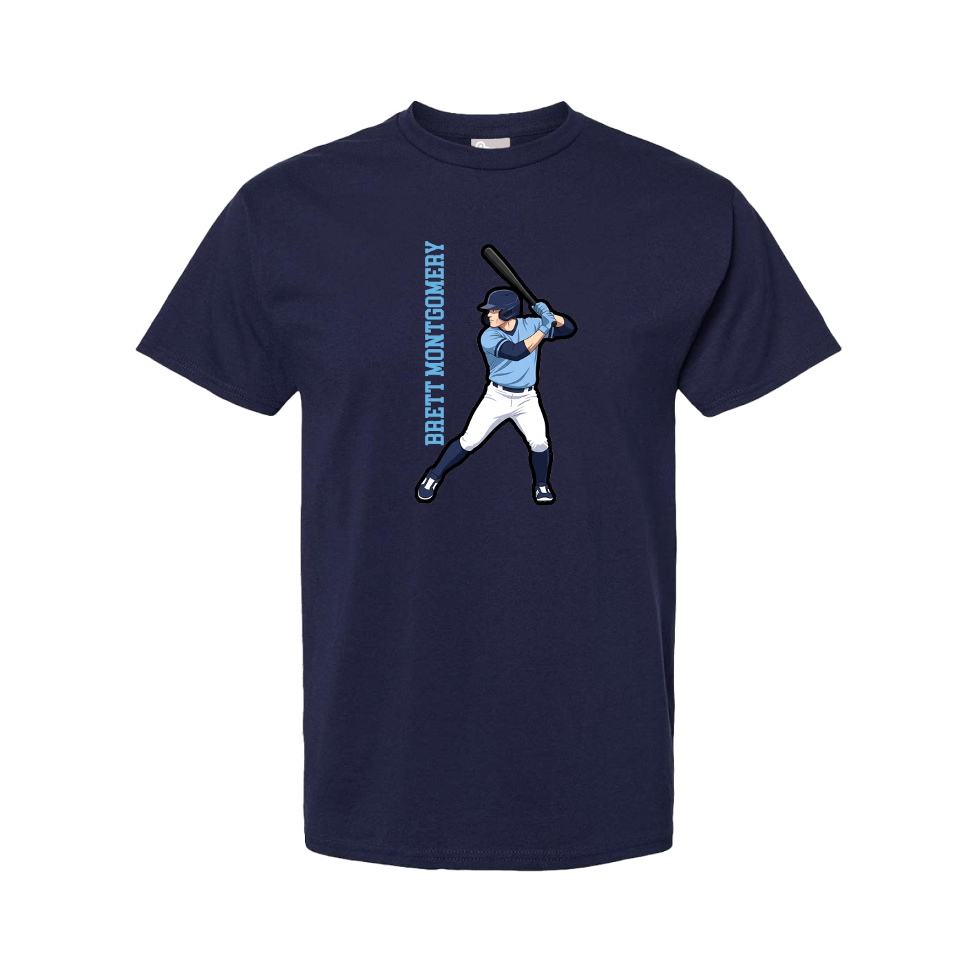 Tee — Name Vertical in Navy