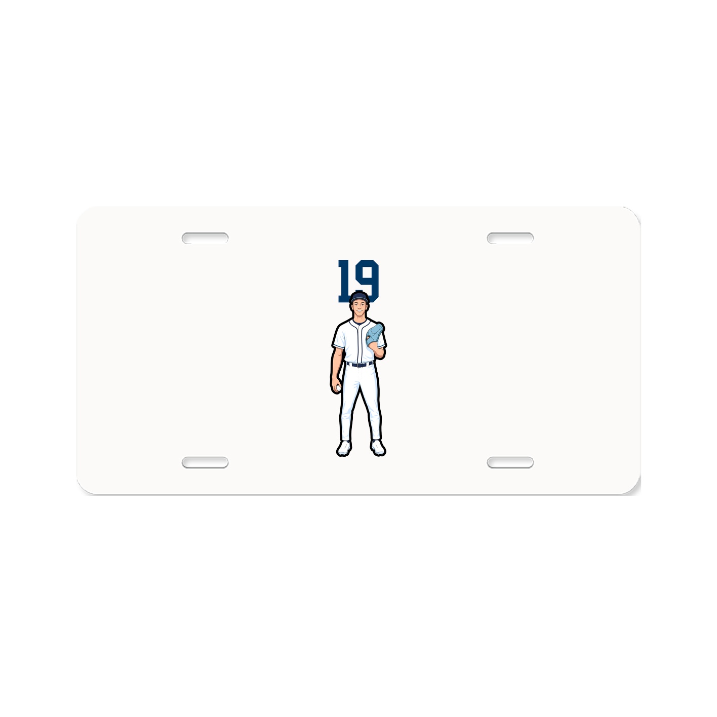 License Plate — Number Top in Classic