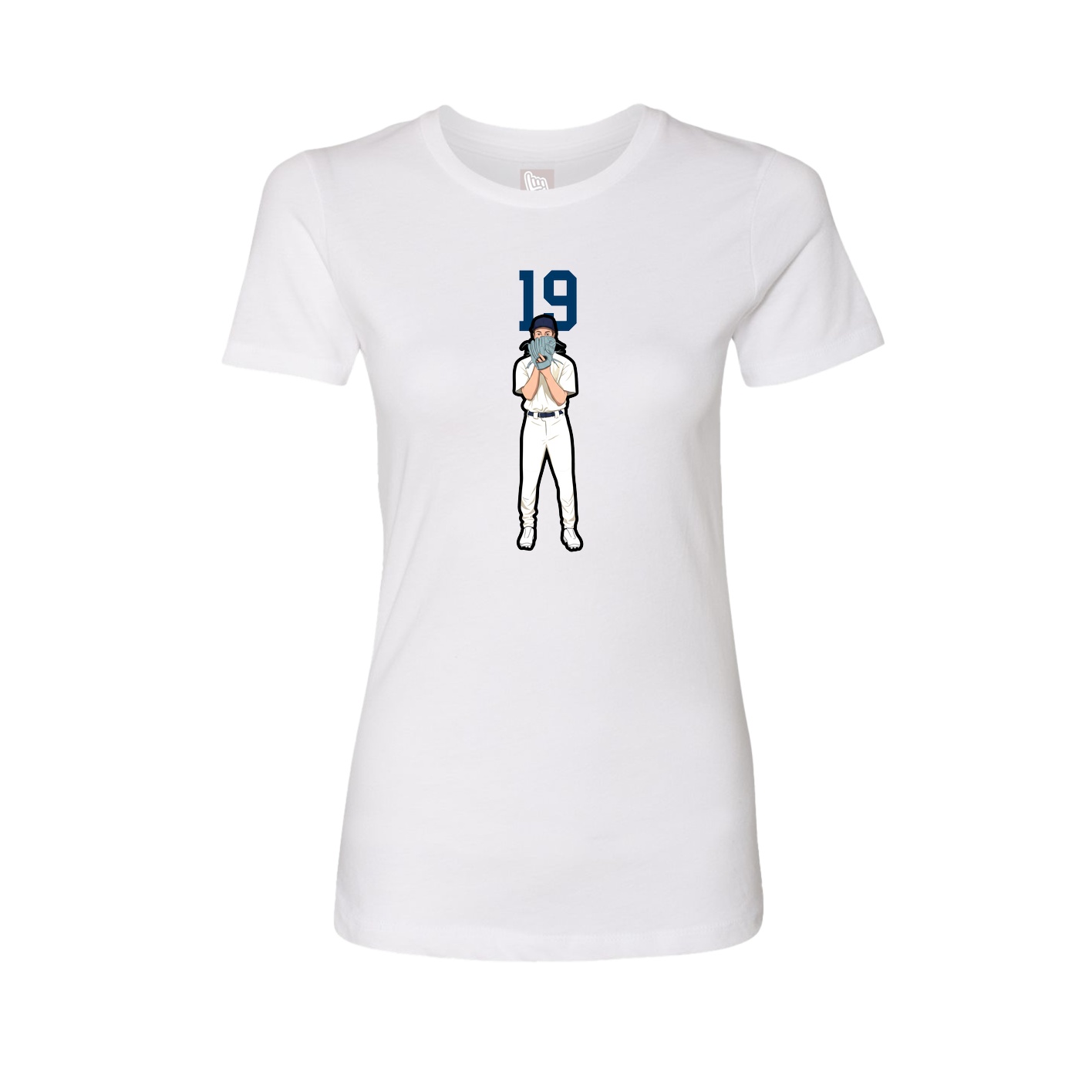 Fitted Women's Tee — Number Top in White