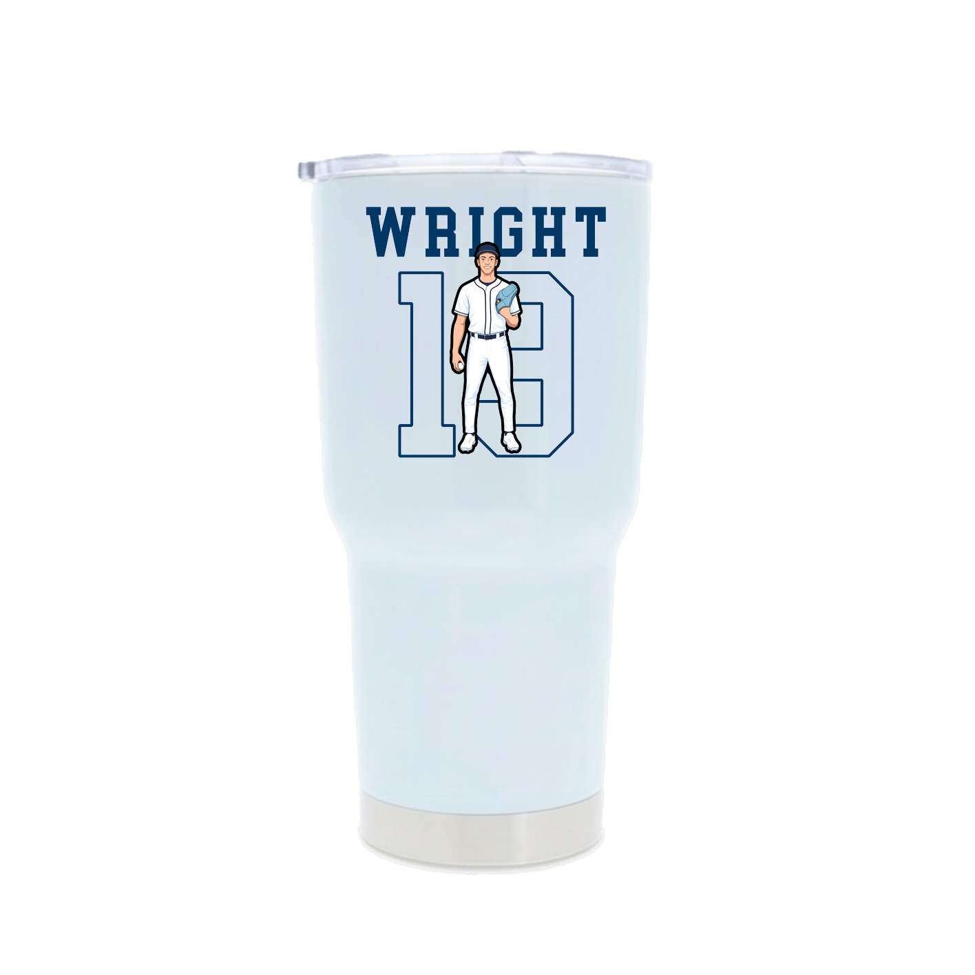 30oz Stainless Steel Tumbler — Shirsey in White