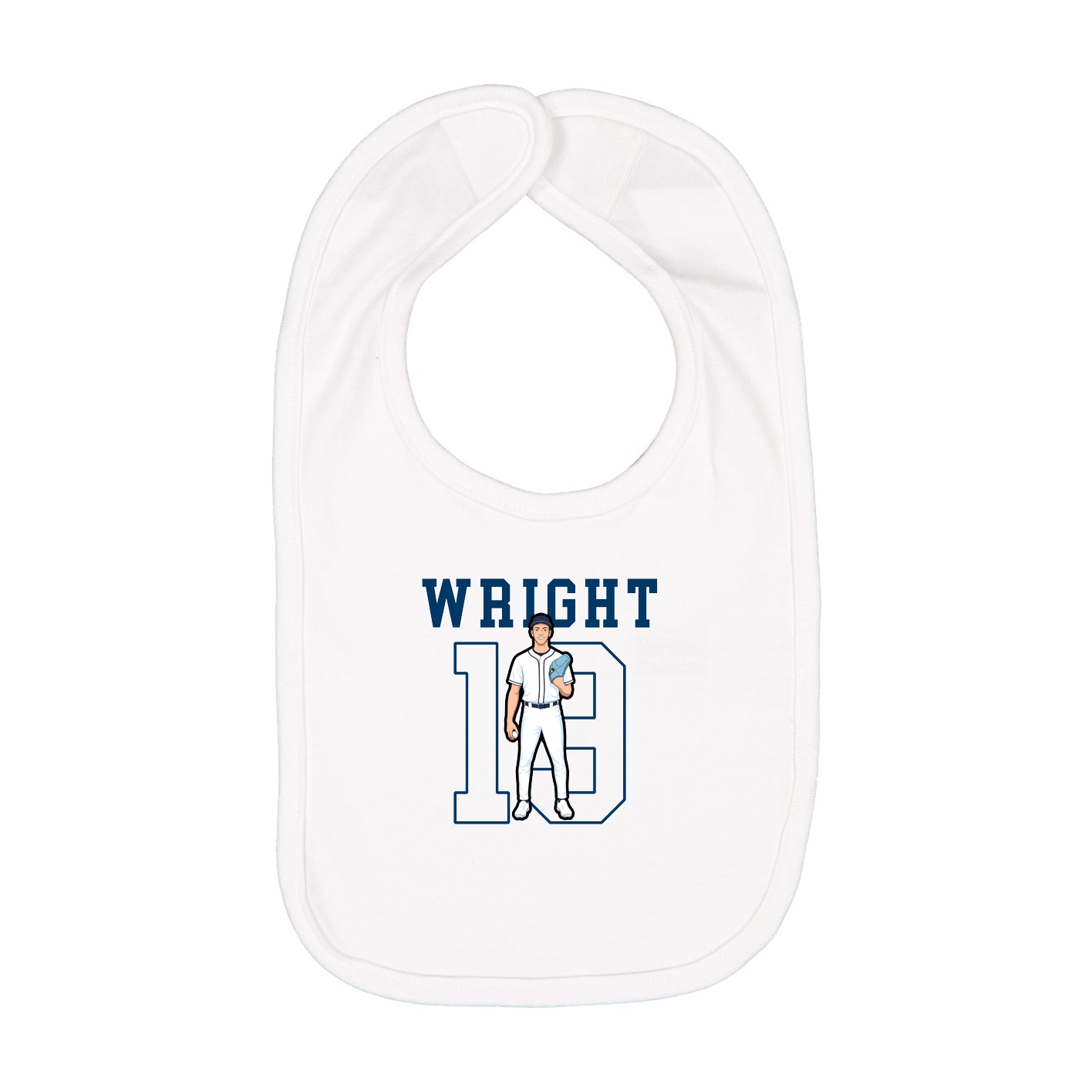 Infant Bib — Shirsey in White