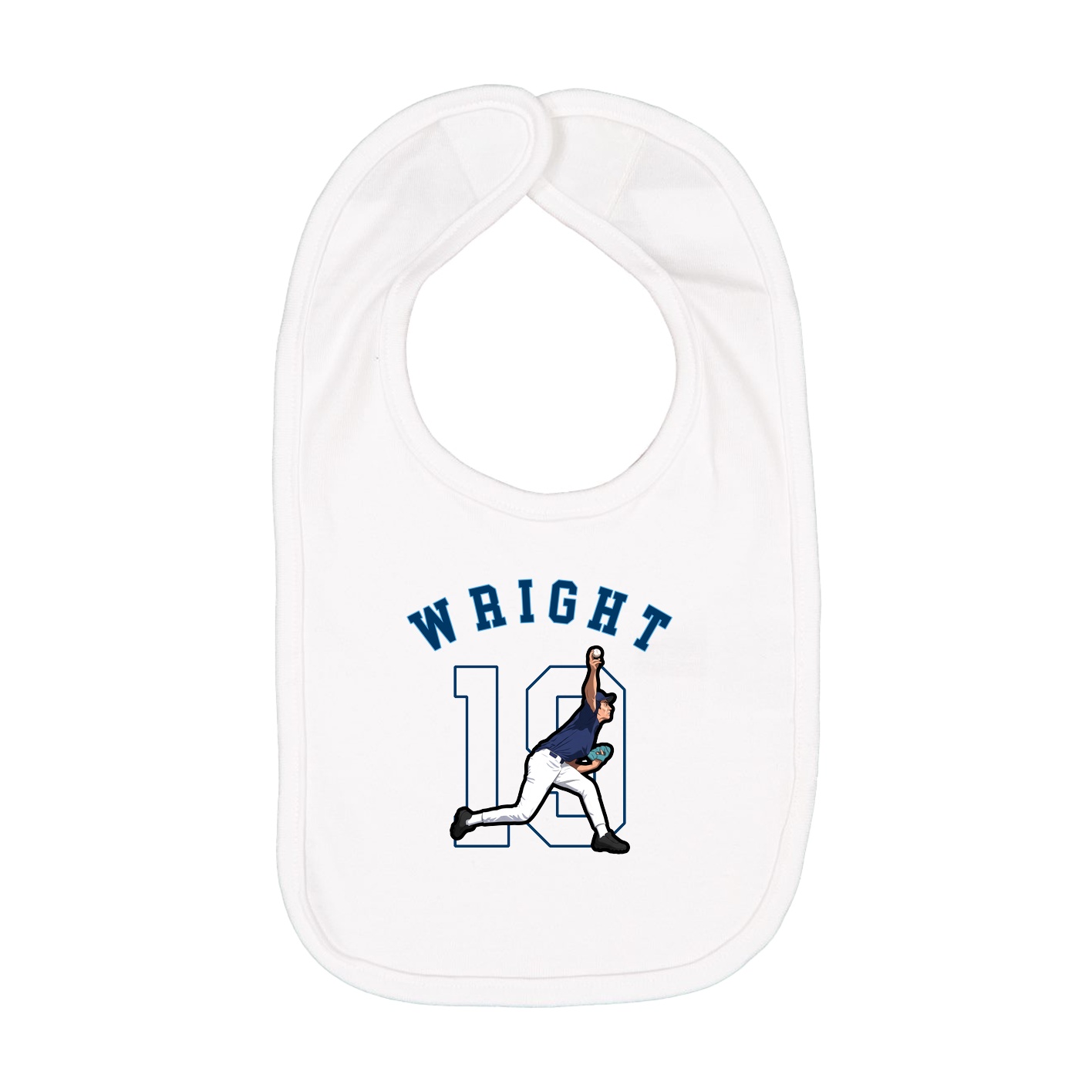 Infant Bib — Shirsey Arch in White