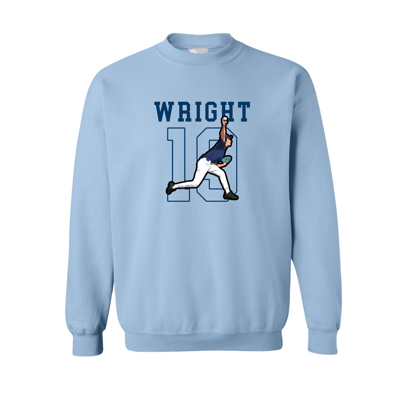 Fleece Crew — Shirsey in Light Blue