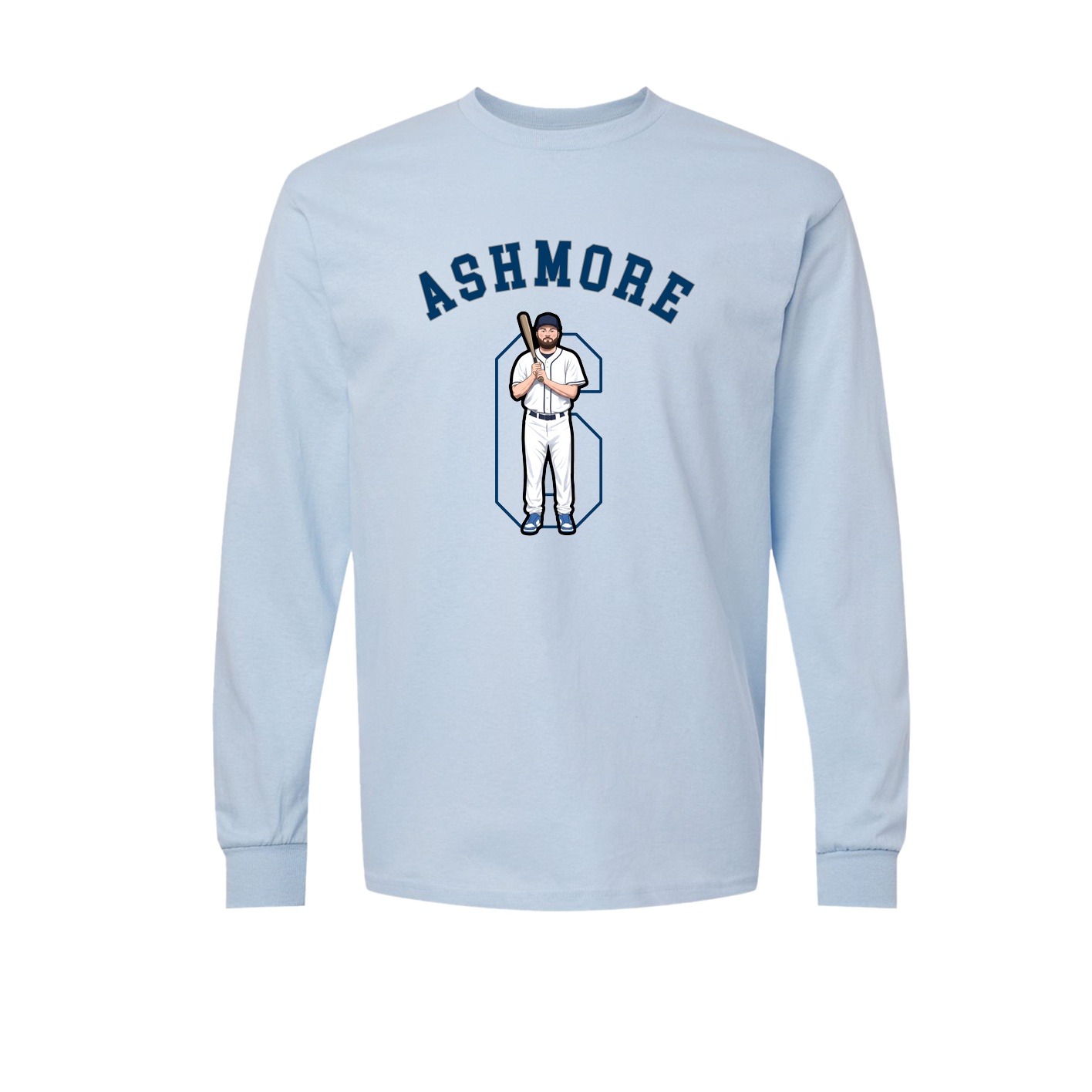 Long Sleeve Tee — Shirsey Arch in Light Blue