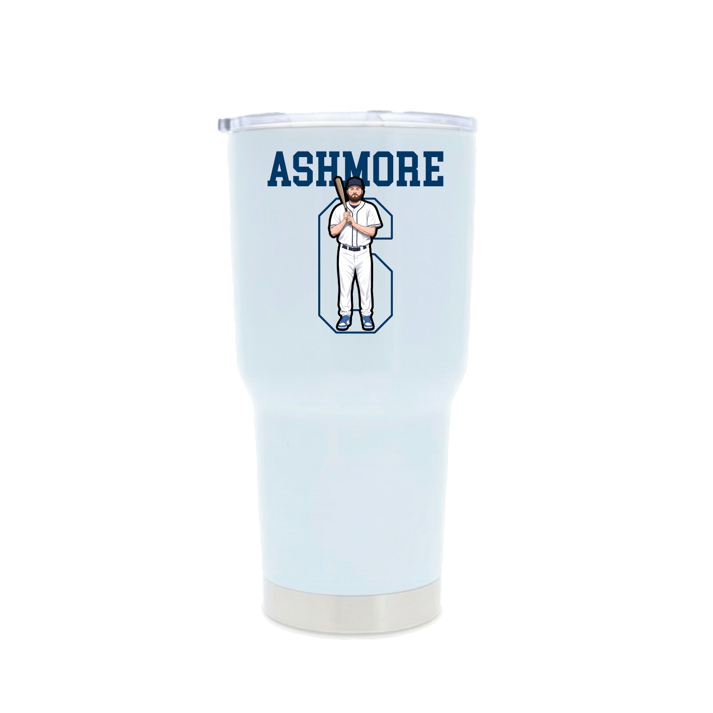 30oz Stainless Steel Tumbler — Shirsey in White