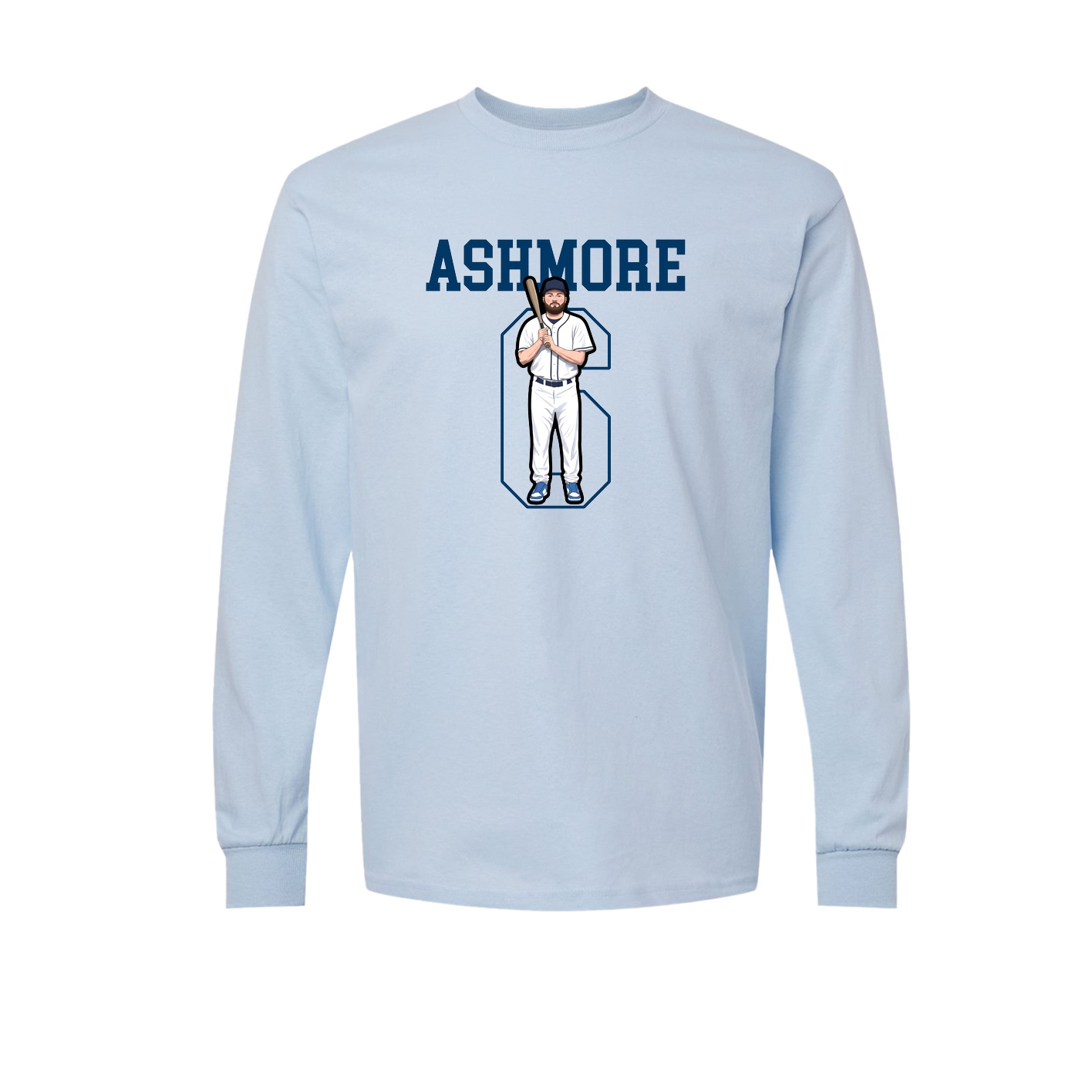Long Sleeve Tee — Shirsey in Light Blue