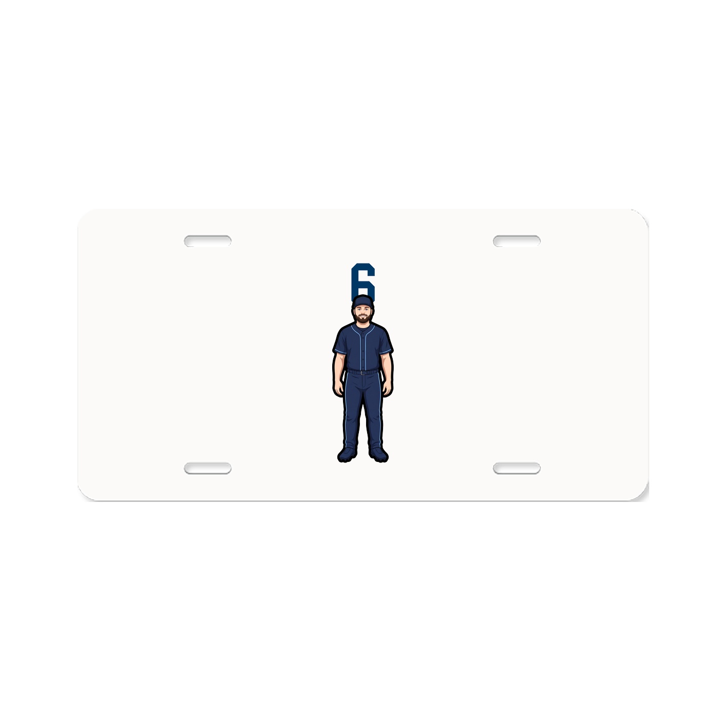 License Plate — Number Top in Classic