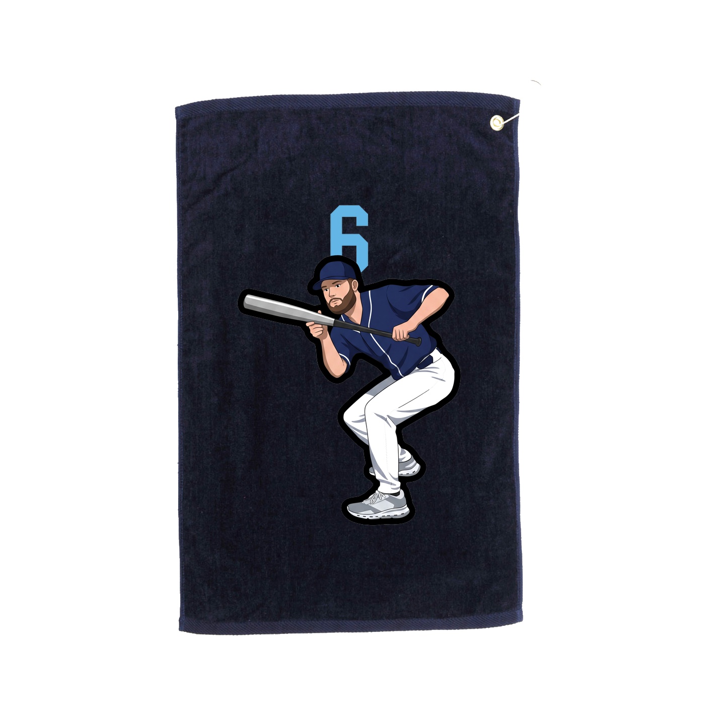 Golf Towel — Number Top in Navy