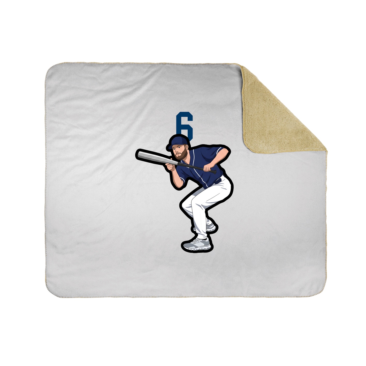 Throw Blanket — Number Top in White