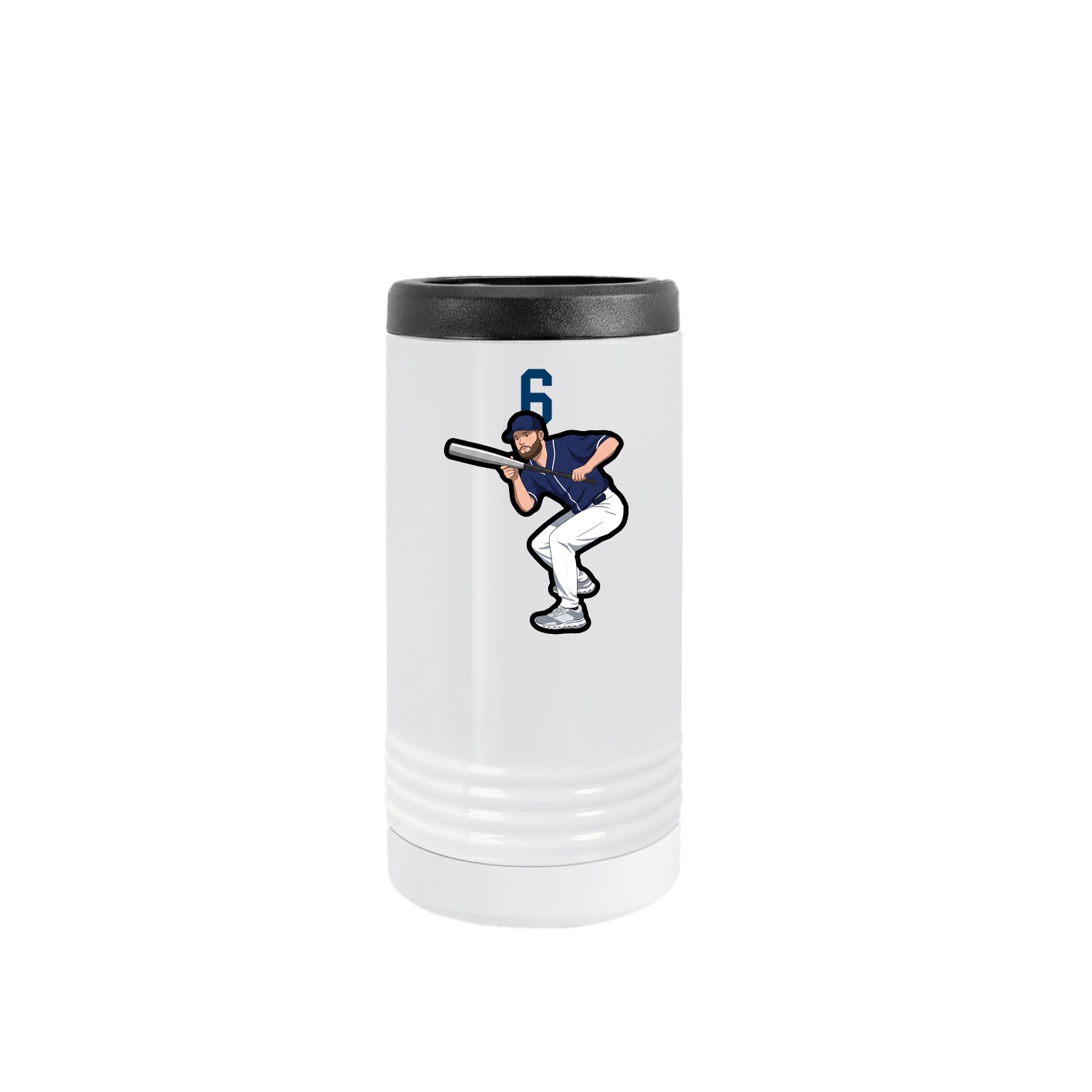 Slim Beverage Holder — Number Top in White