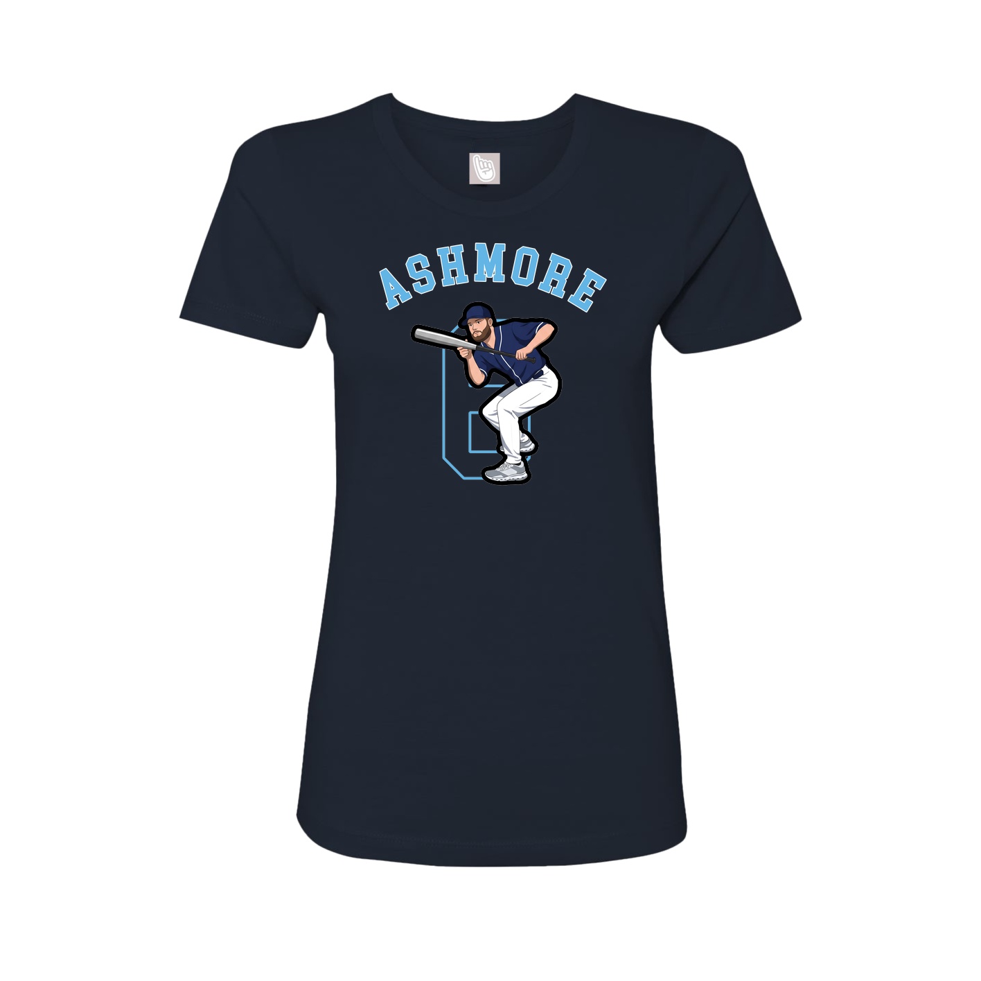 Fitted Women's Tee — Shirsey Arch in Navy