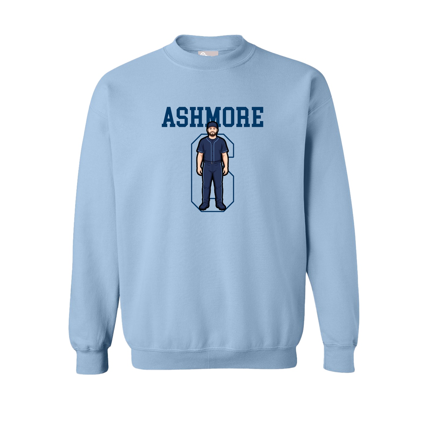 Fleece Crew — Shirsey in Light Blue