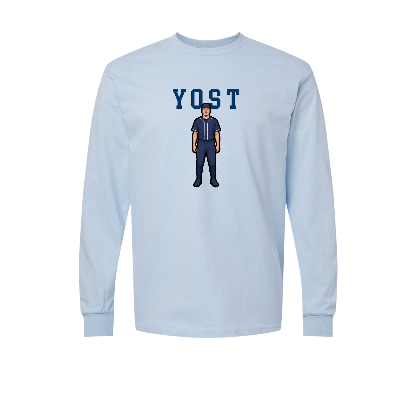Long Sleeve Tee — Shirsey in Light Blue