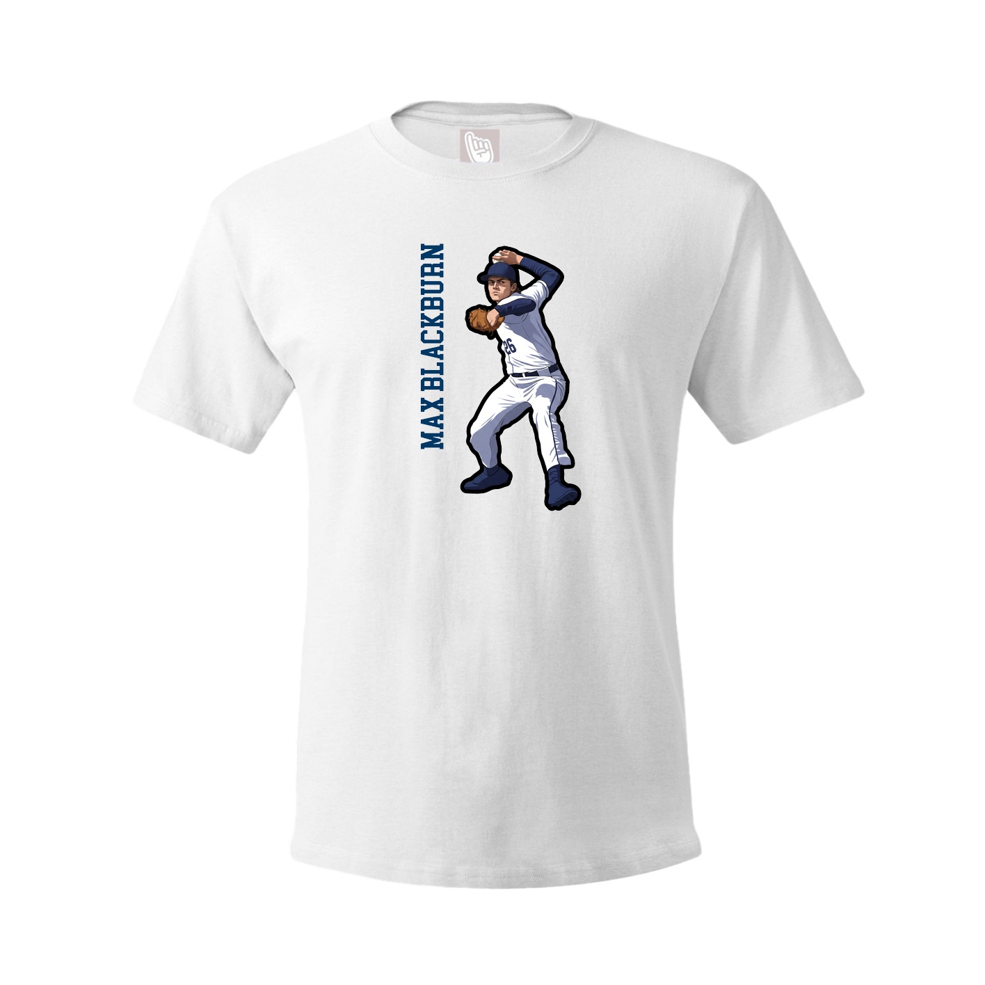 Tee — Name Vertical in White