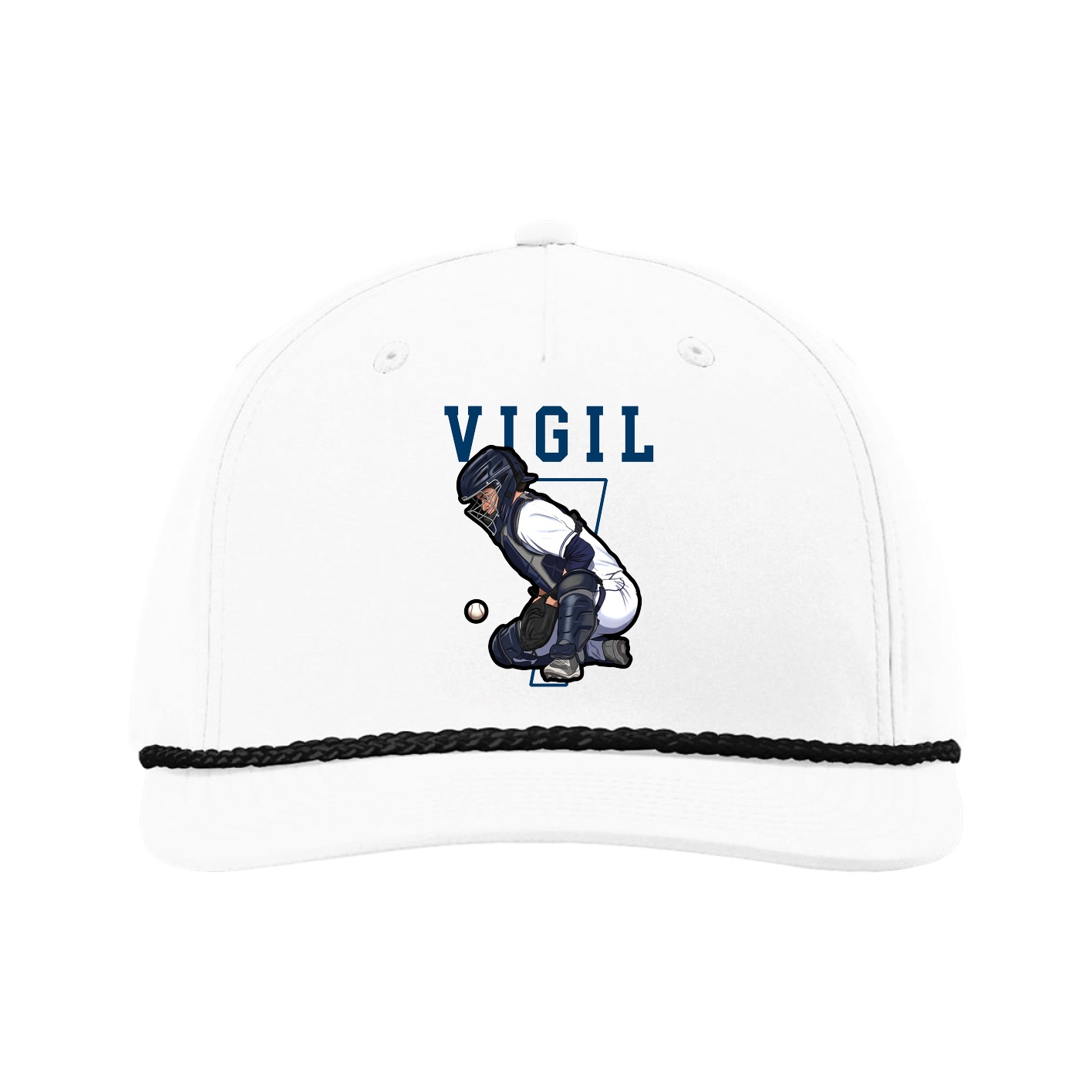 Five-Panel Classic Rope Cap — Shirsey in White