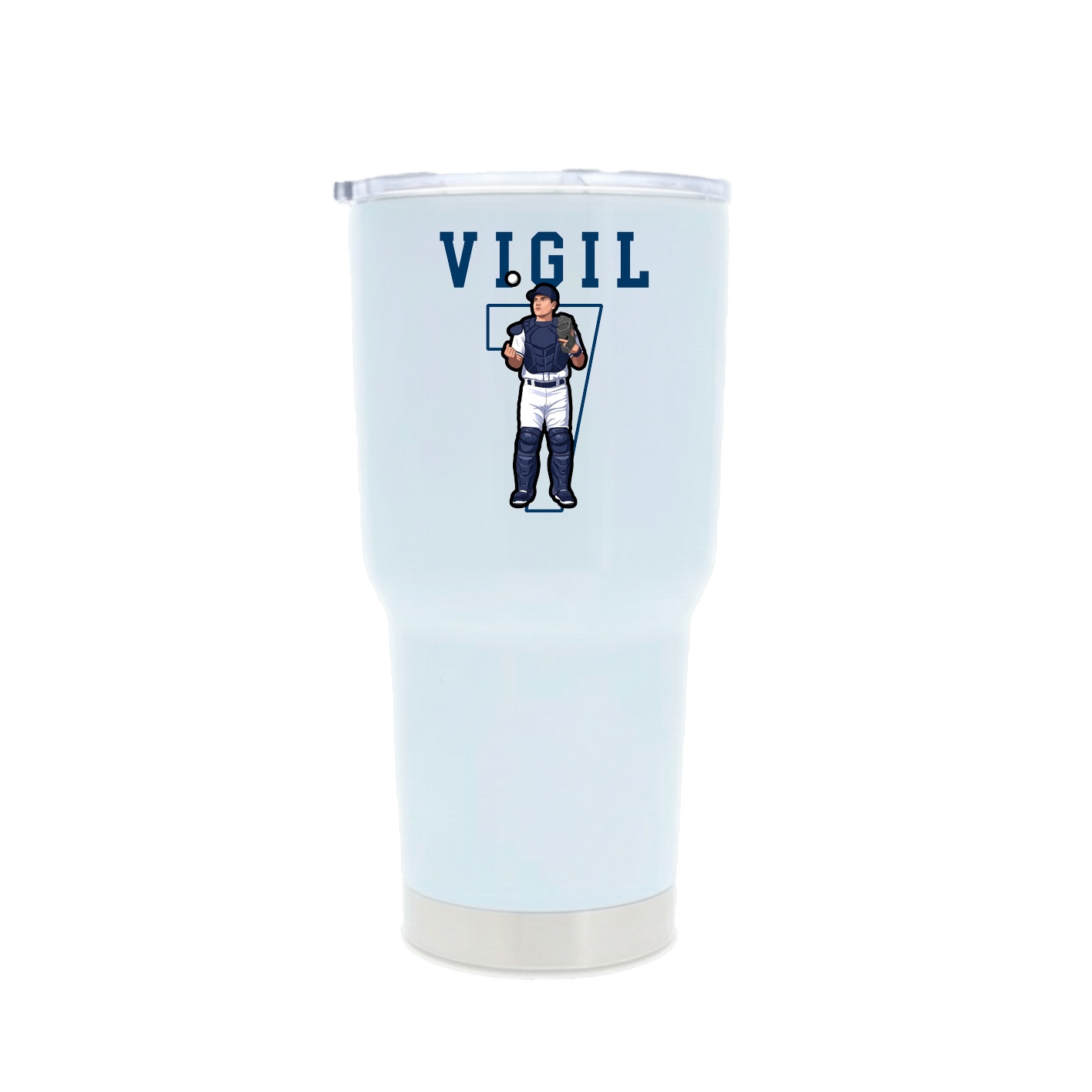30oz Stainless Steel Tumbler — Shirsey in White