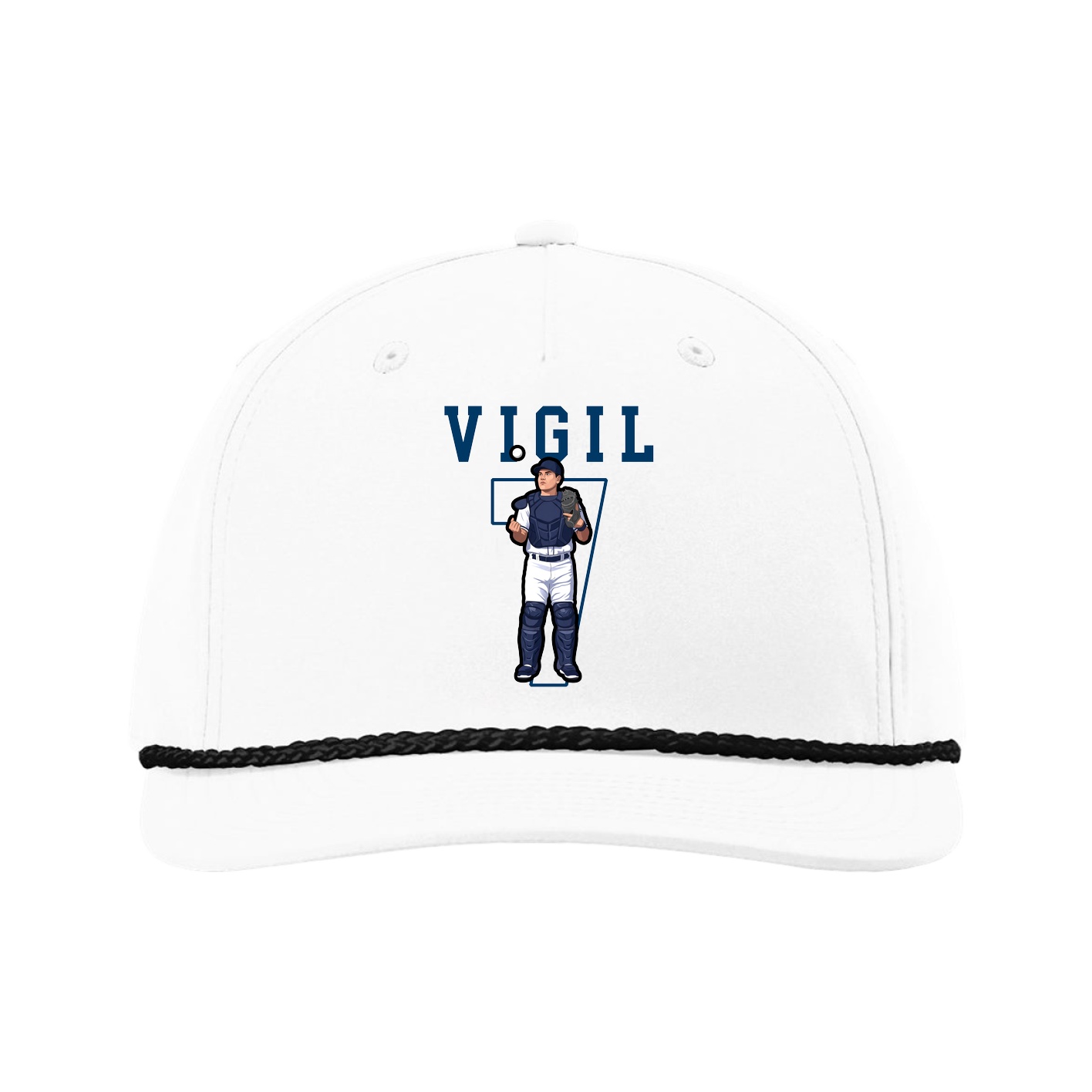 Five-Panel Classic Rope Cap — Shirsey in White