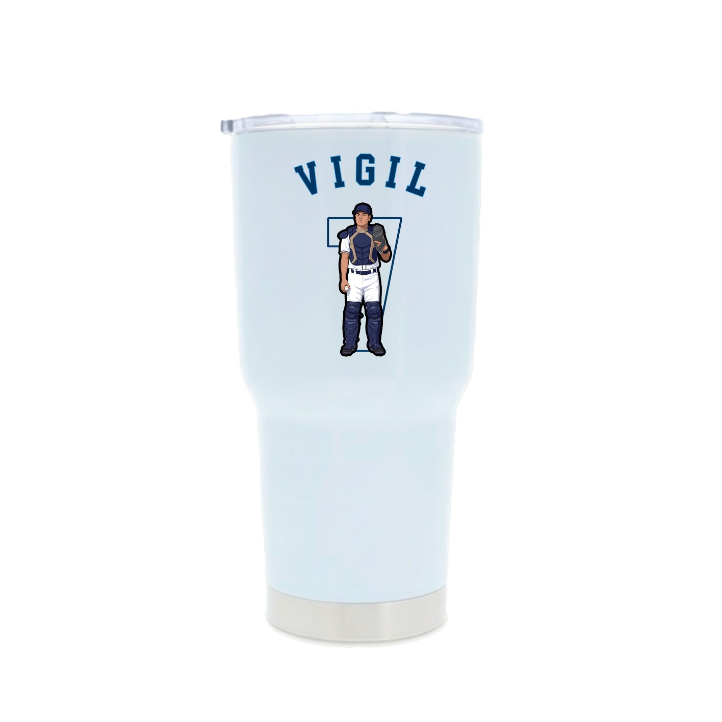 30oz Stainless Steel Tumbler — Shirsey Arch in White