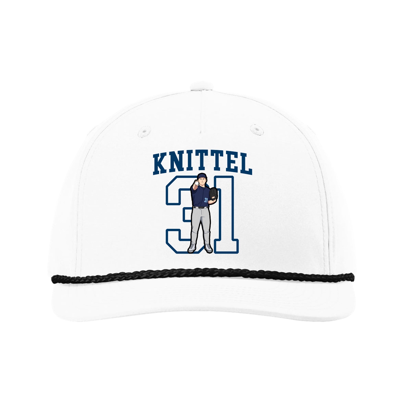 Five-Panel Classic Rope Cap — Shirsey in White